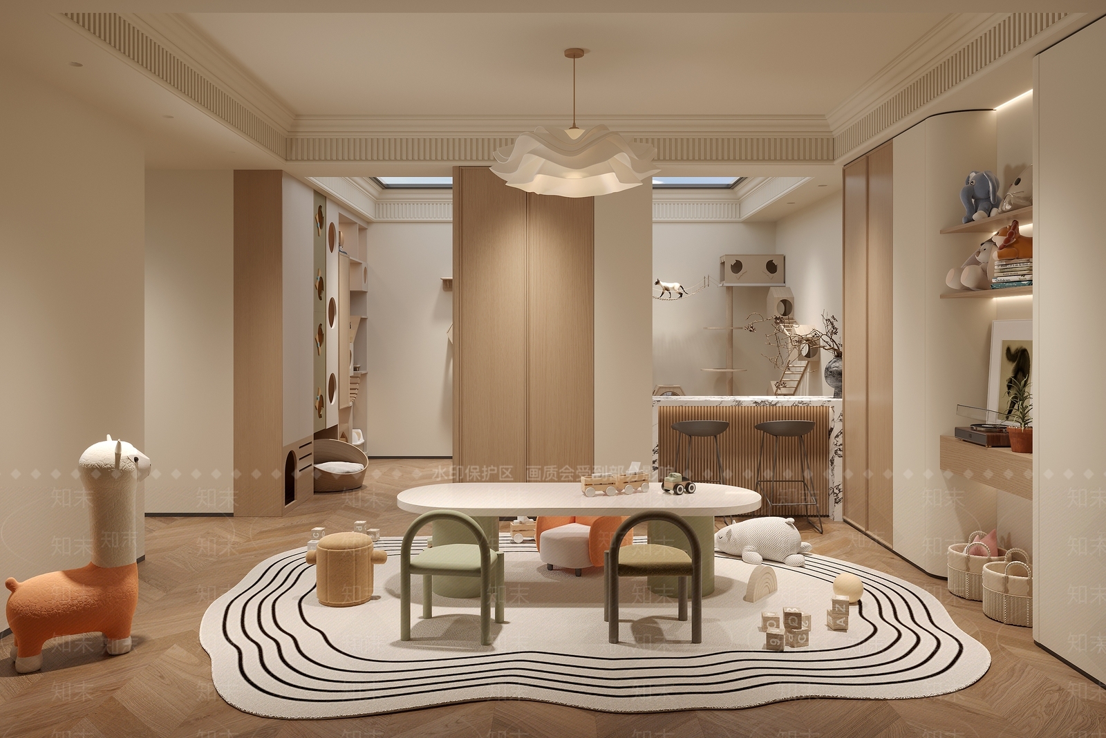 吧台家居餐厅3D模型下载【ID:1227363975】