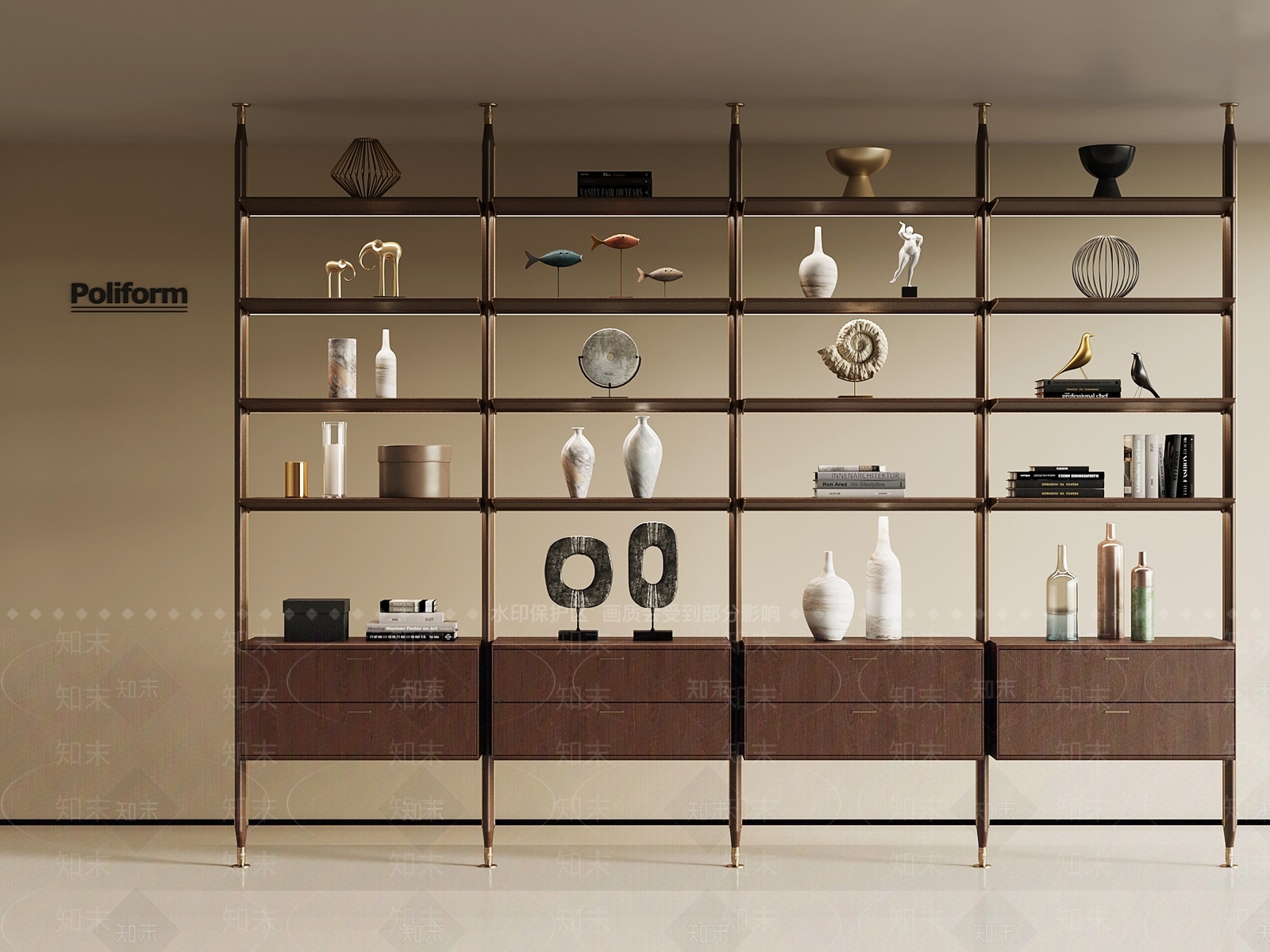 中古书架SU模型下载【ID:1188055319】