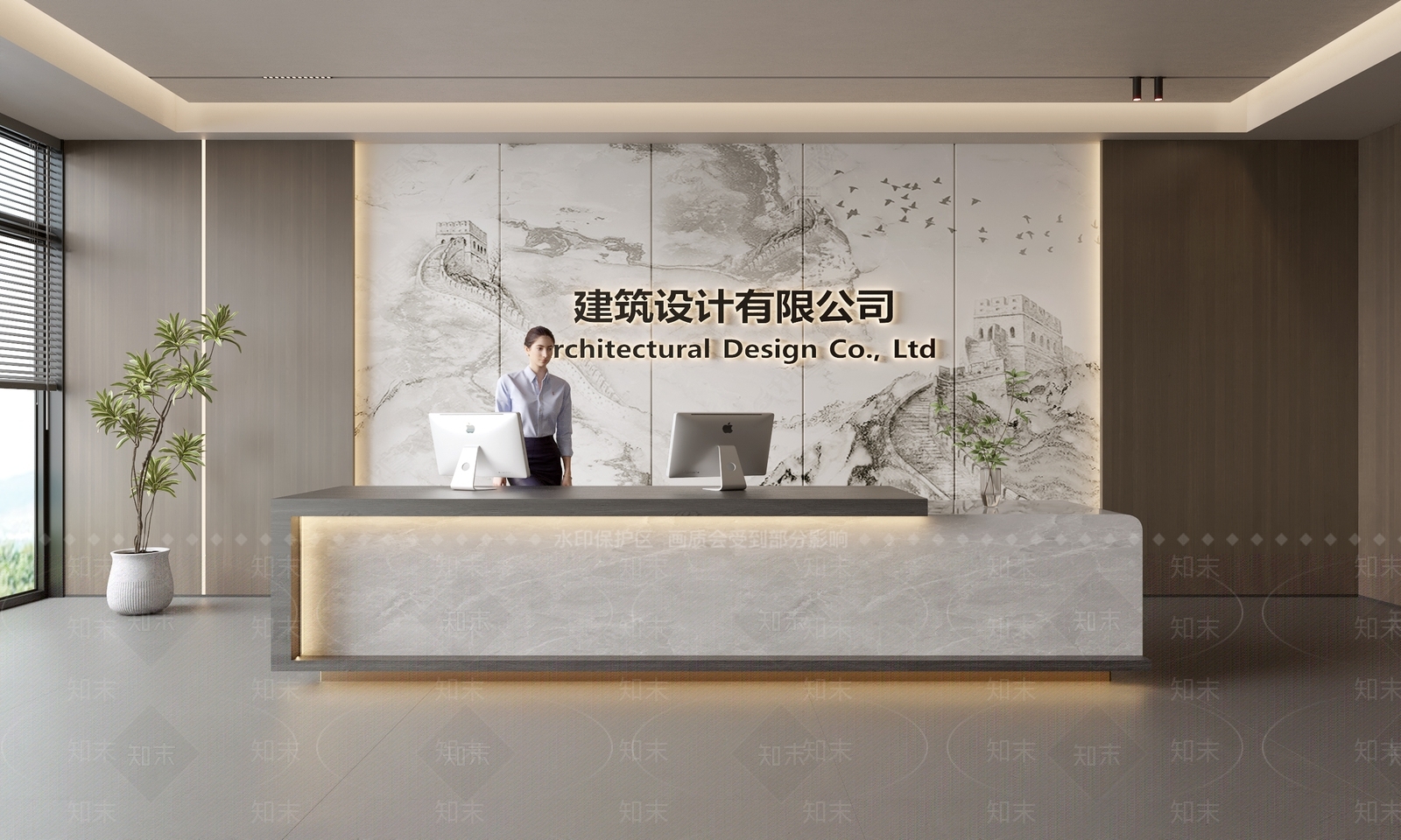 现代前台3D模型下载【ID:1188057668】