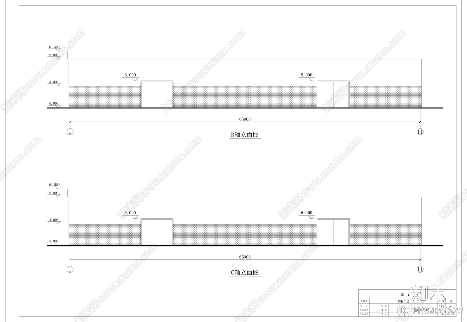 现代厂房施工图下载【ID:1188059623】
