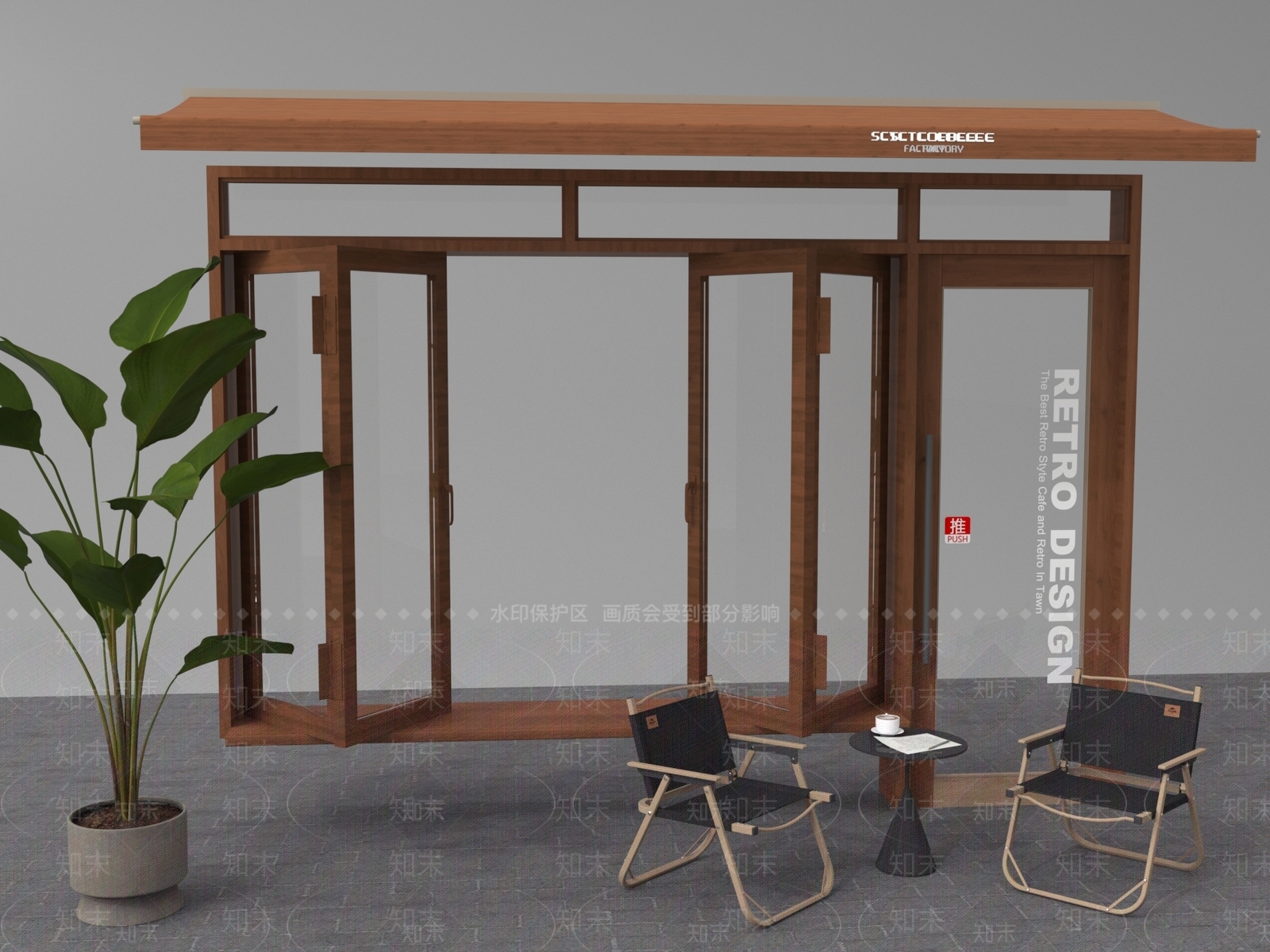 侘寂其他门SU模型下载【ID:1188060003】