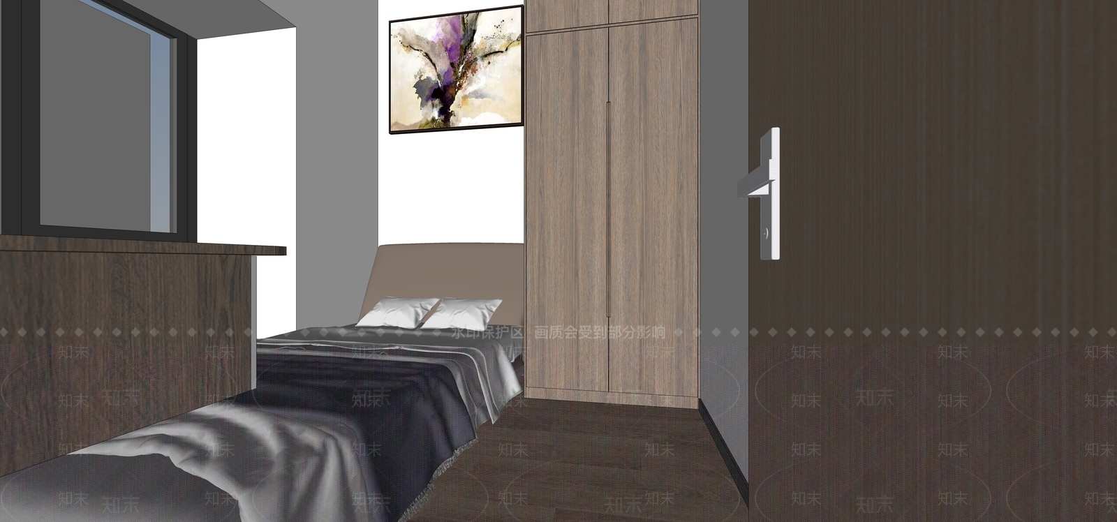 现代简约通用儿童房SU模型下载【ID:1188060768】