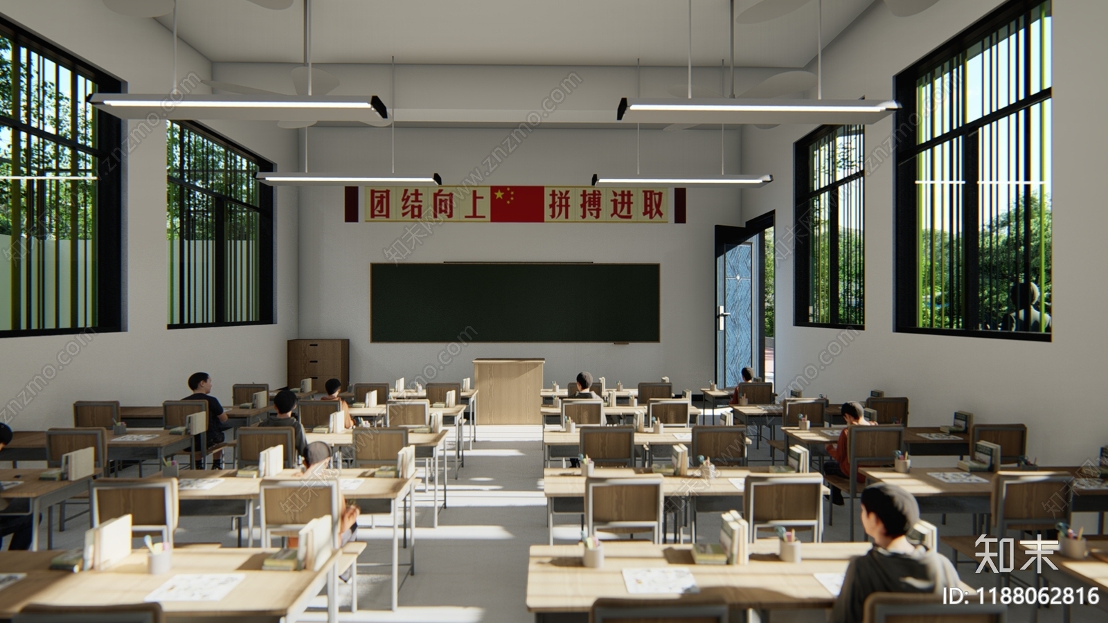 现代学校cad施工图下载【ID:1188062816】
