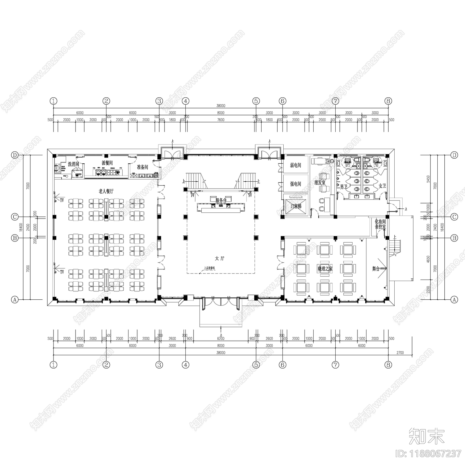 现代其他工装空间cad施工图下载【ID:1188067237】