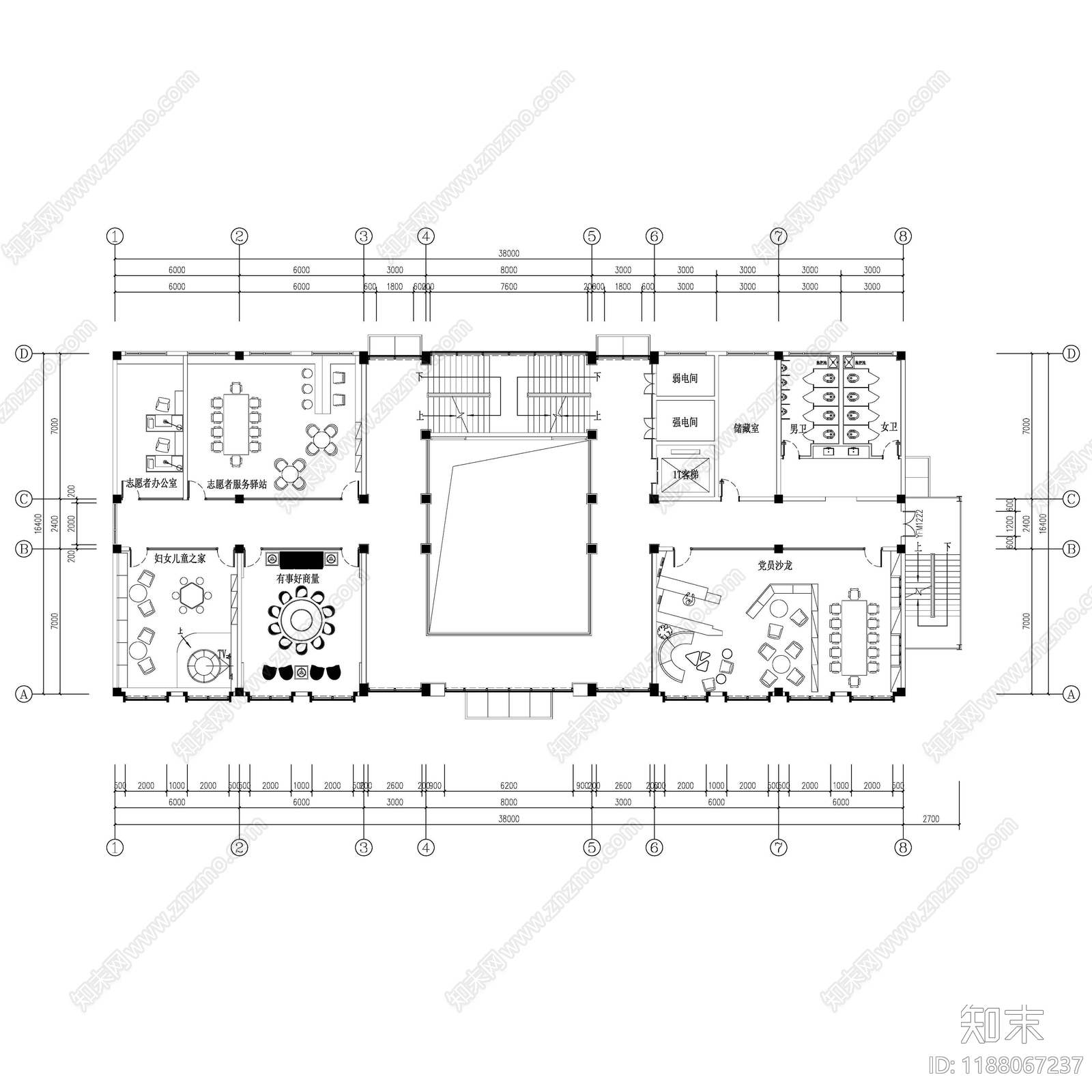 现代其他工装空间cad施工图下载【ID:1188067237】
