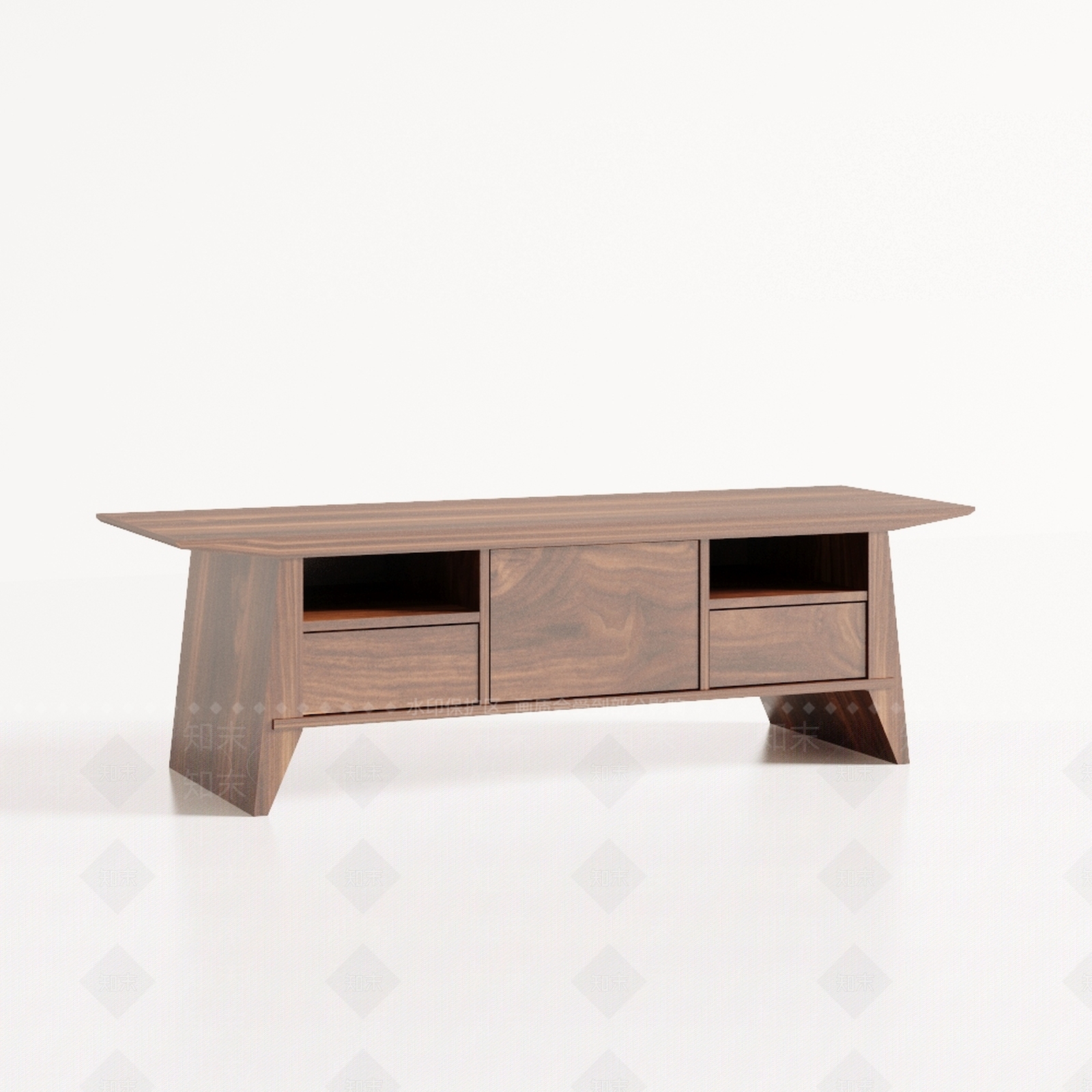 新中式中式办公桌3D模型下载【ID:1188066389】