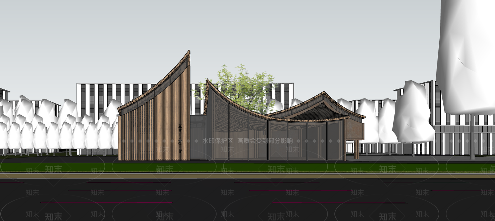 新中式中式其他商业建筑SU模型下载【ID:1188066871】