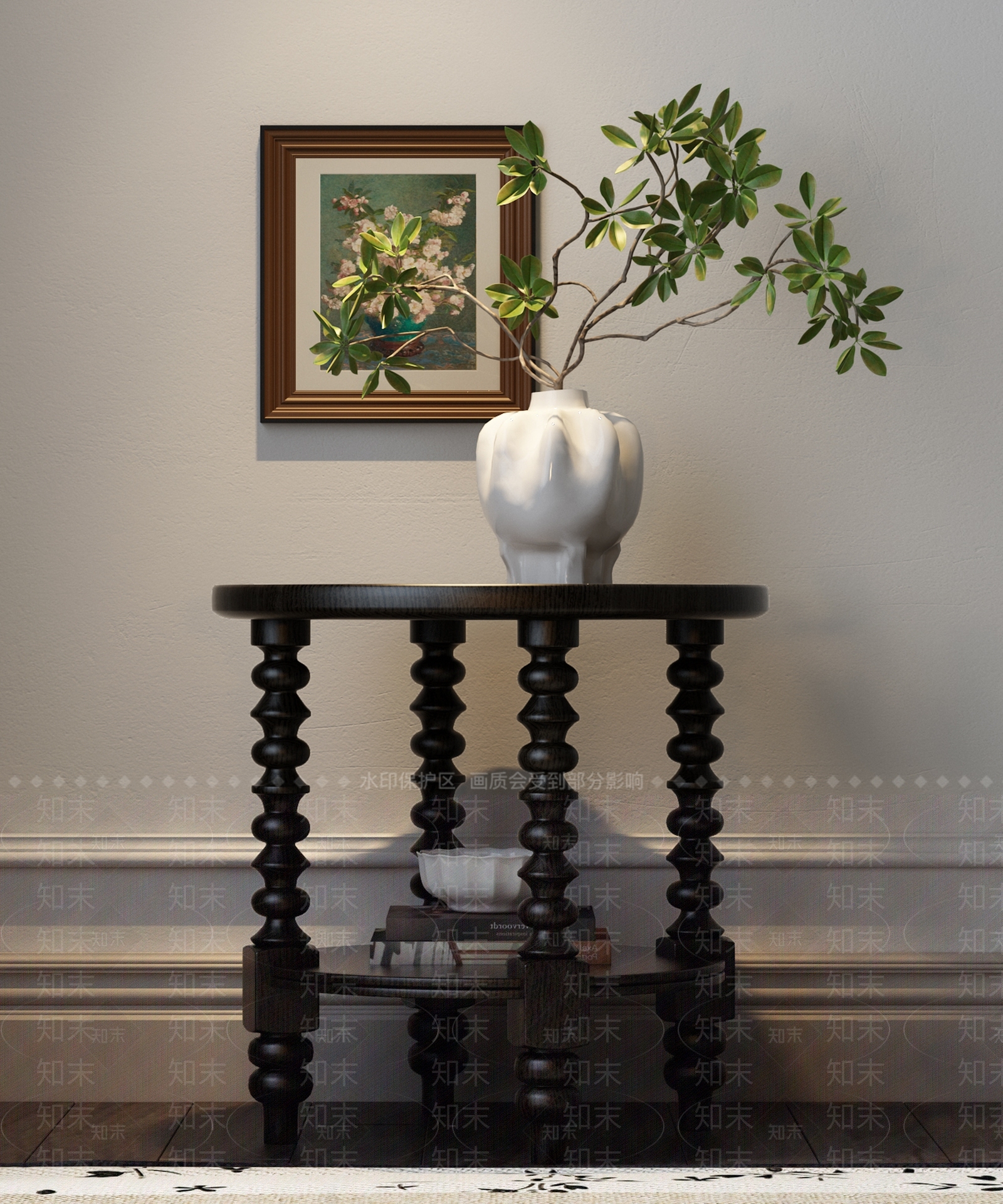 法式美式茶几3D模型下载【ID:1188069450】