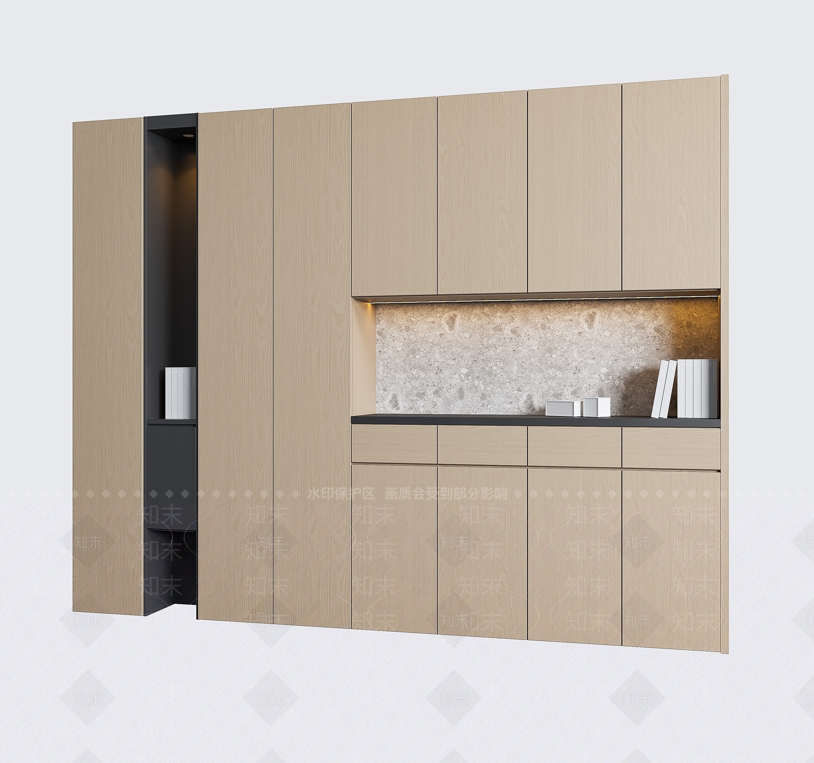 现代奶油鞋柜3D模型下载【ID:1188072820】