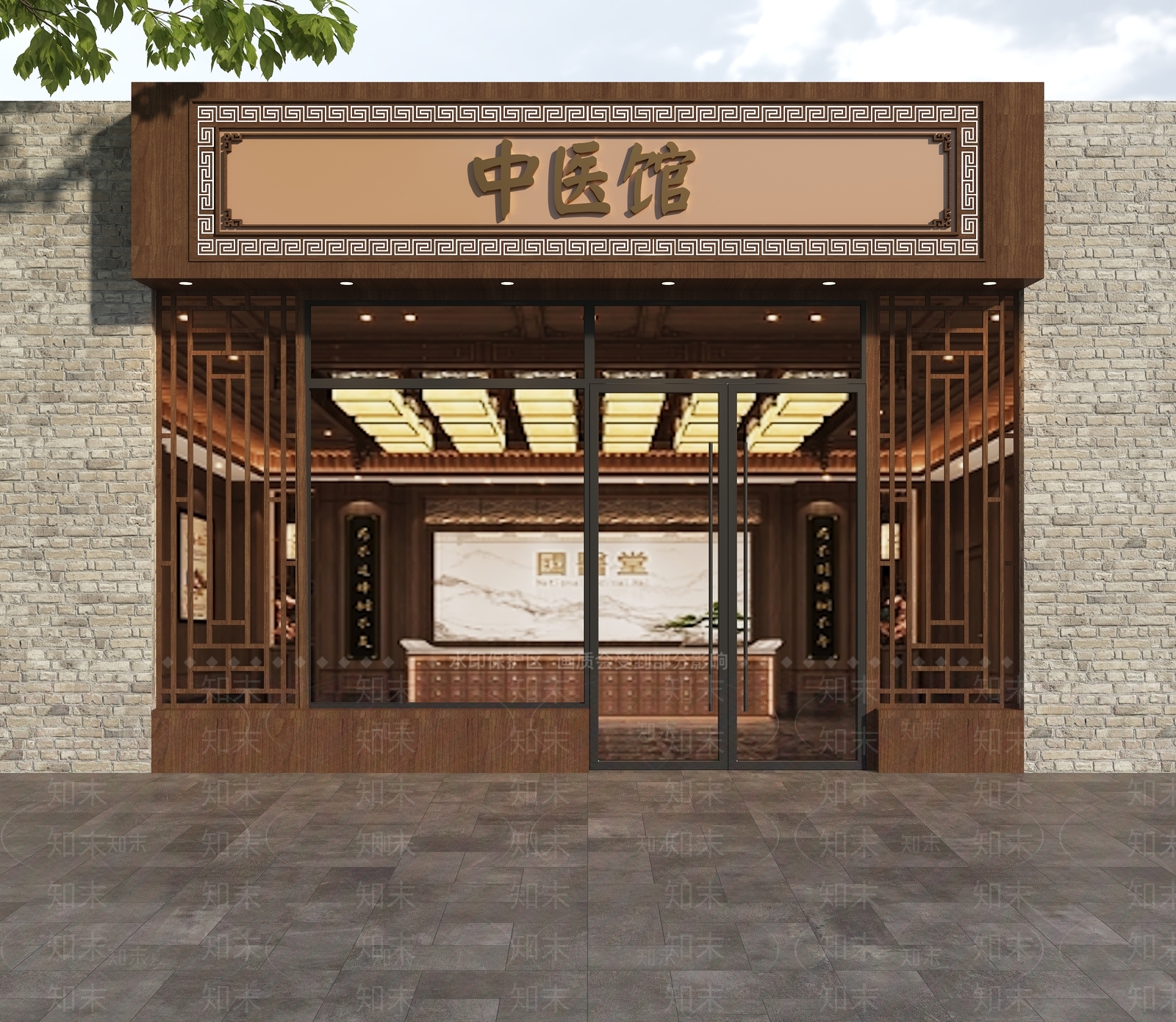 新中式门头SU模型下载【ID:1188073056】