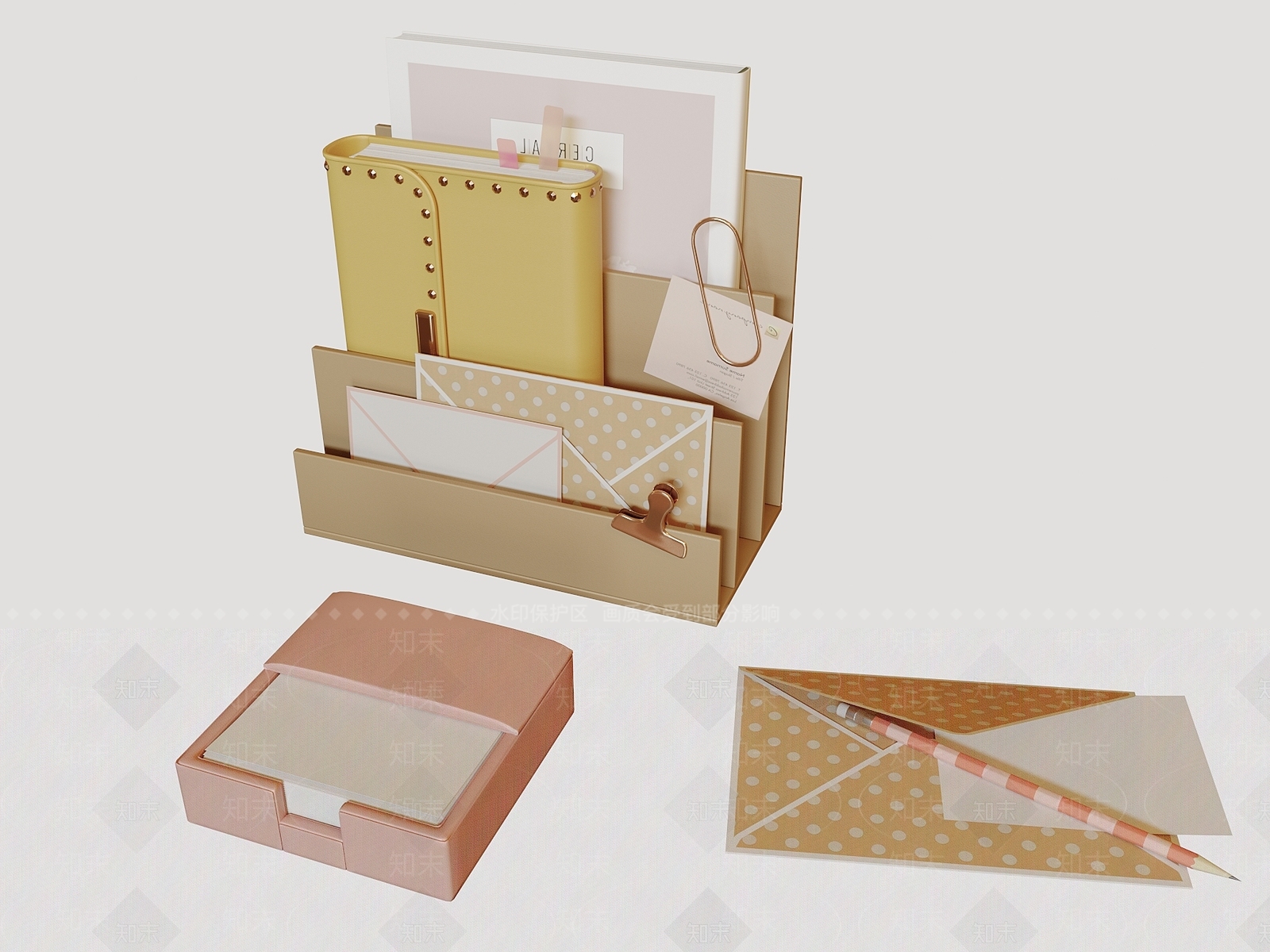 办公用品3D模型下载【ID:1188079448】