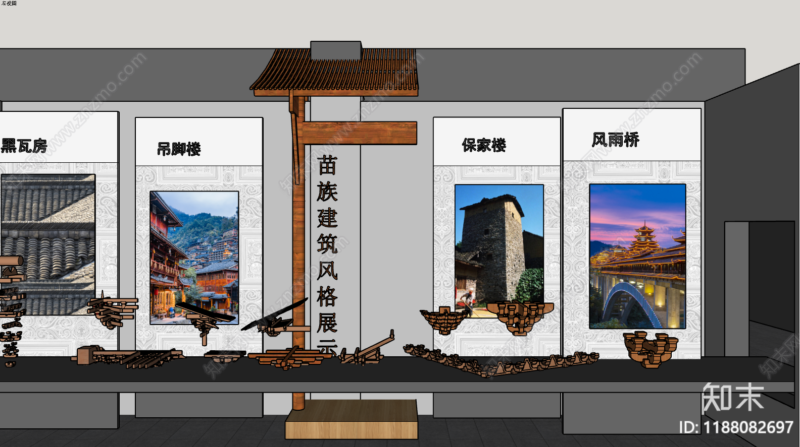 中式复古博物馆cad施工图下载【ID:1188082697】
