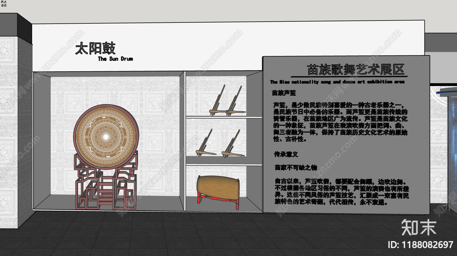 中式复古博物馆cad施工图下载【ID:1188082697】