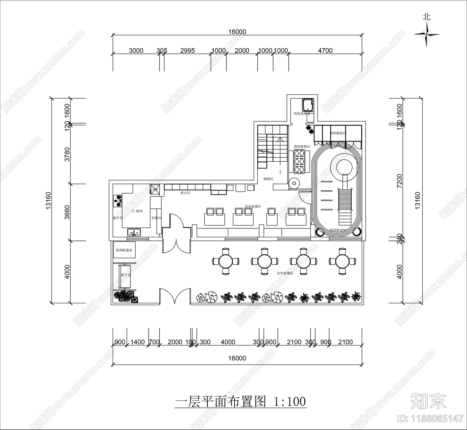 现代其他餐饮空间cad施工图下载【ID:1188085147】