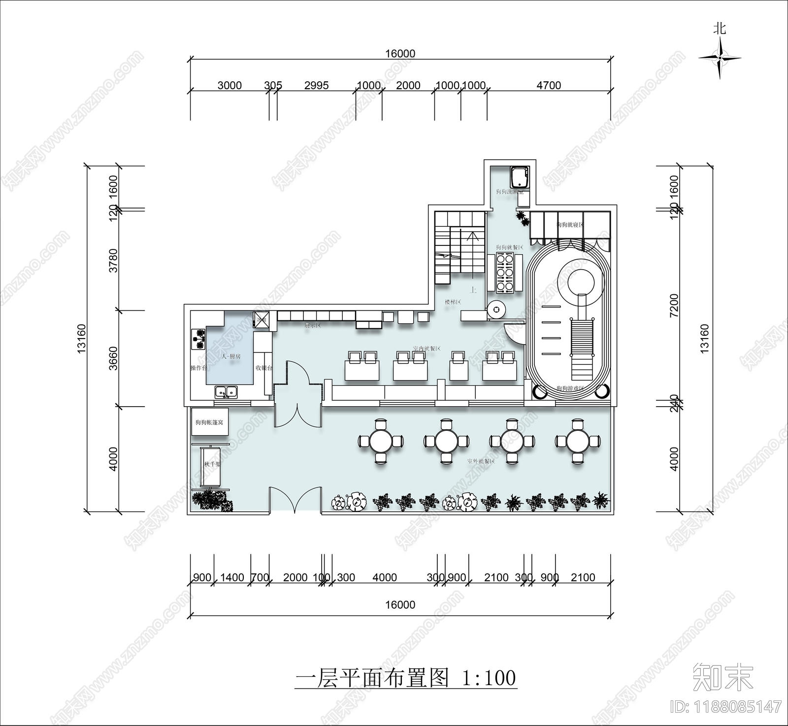 现代其他餐饮空间cad施工图下载【ID:1188085147】