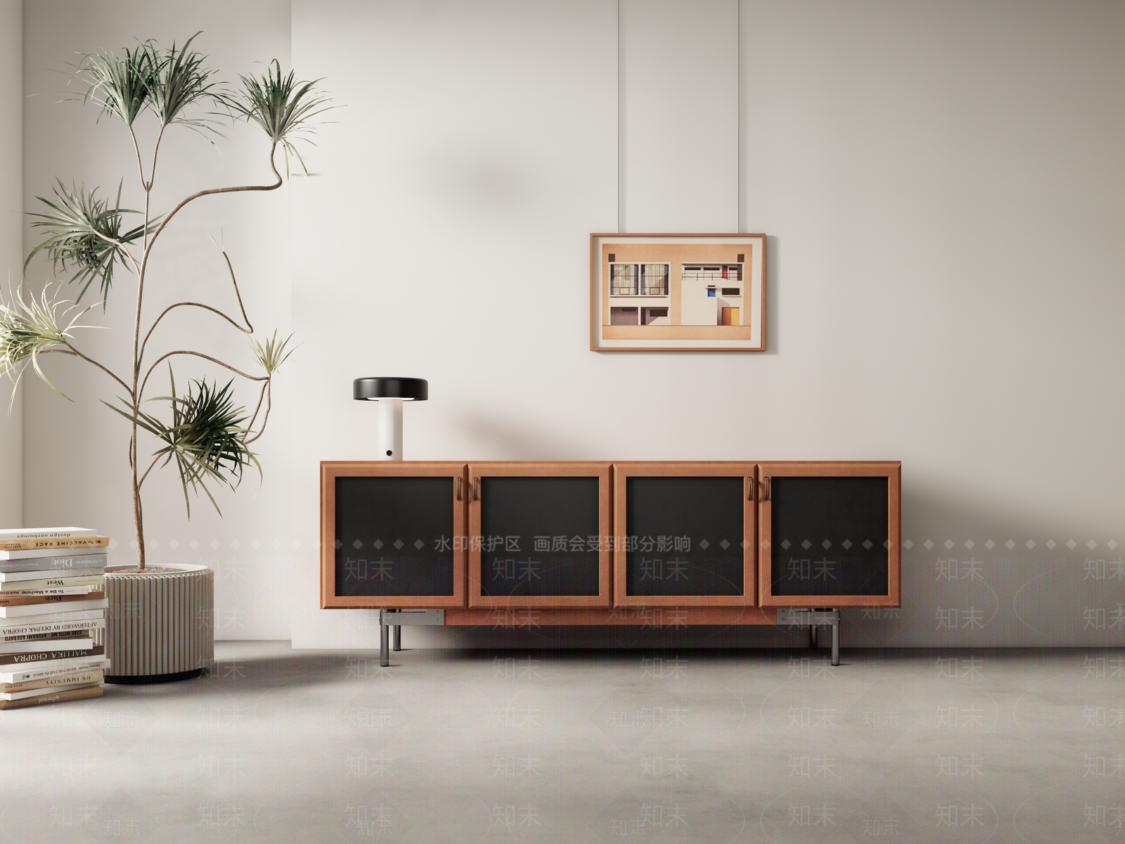 中古复古电视柜SU模型下载【ID:1188089896】