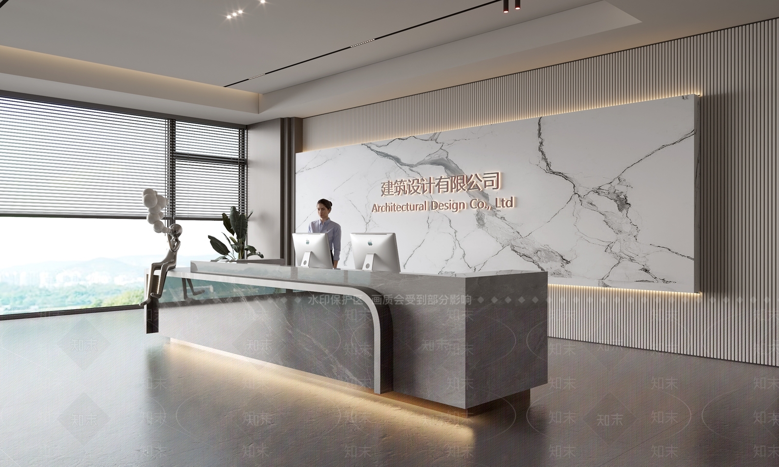 现代前台3D模型下载【ID:1188089977】