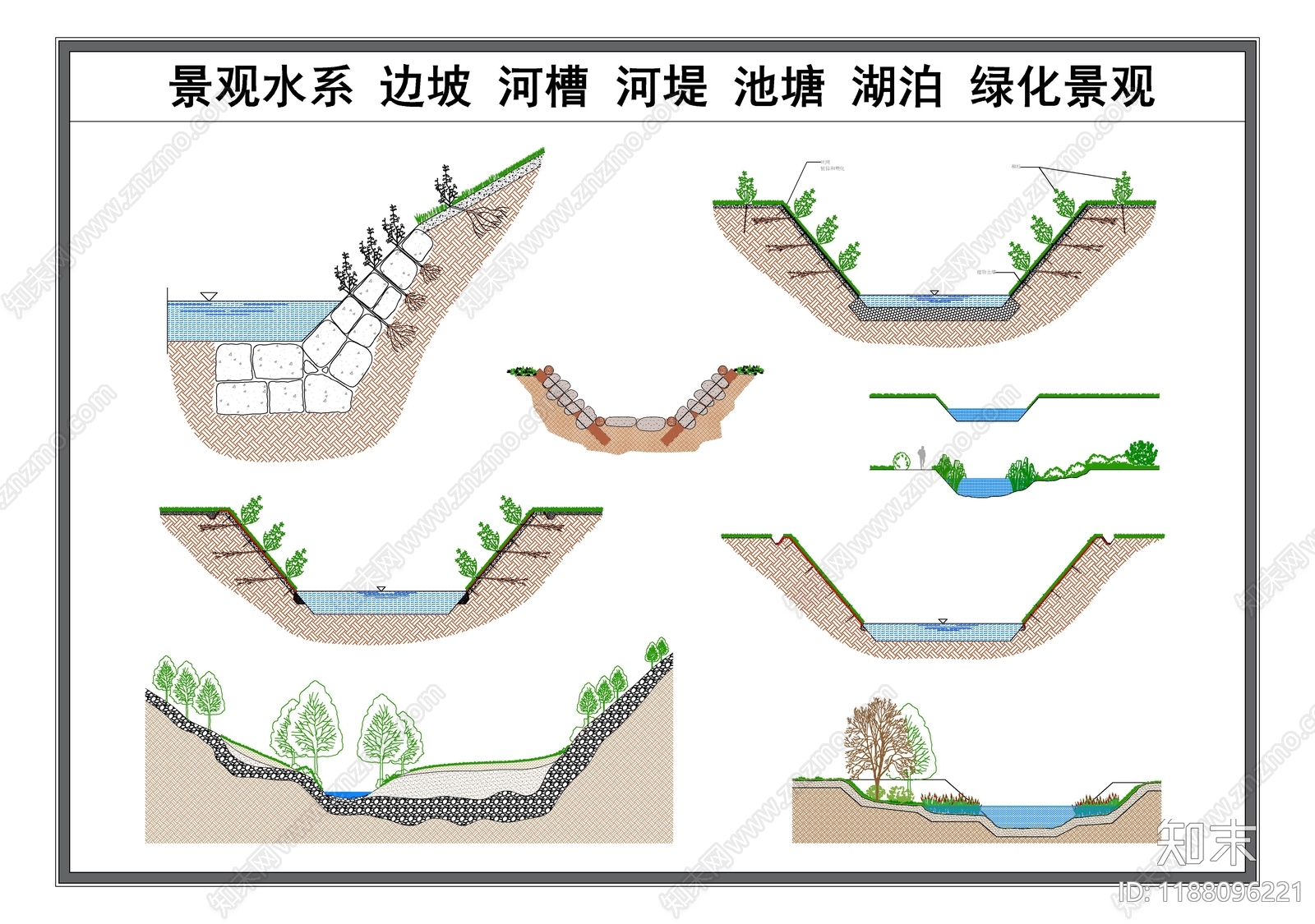 现代假山水景图库施工图下载【ID:1188096221】