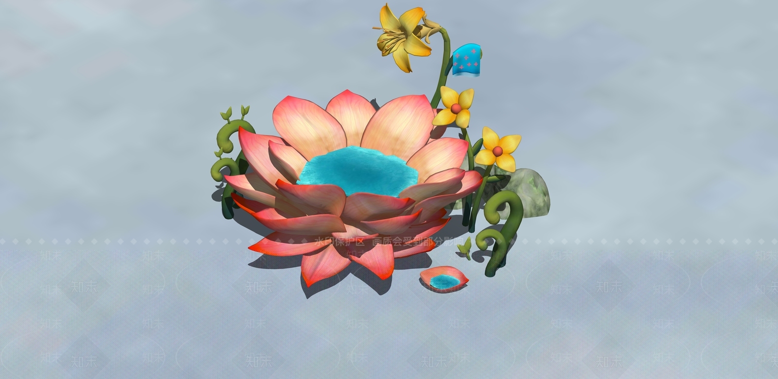 水生植物SU模型下载【ID:1188102448】