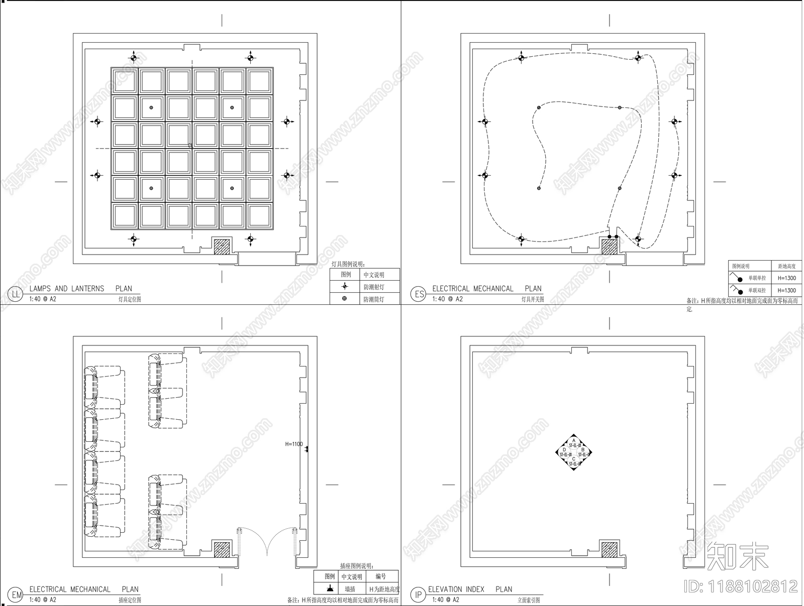 现代其他休闲娱乐空间cad施工图下载【ID:1188102812】