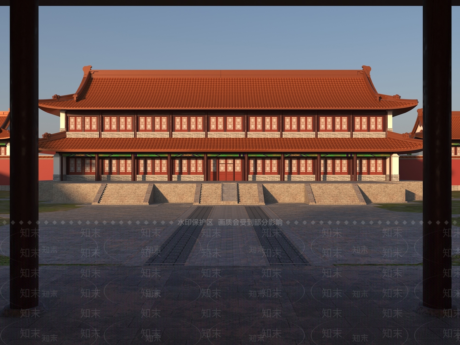 新中式中式古建3D模型下载【ID:1188102893】