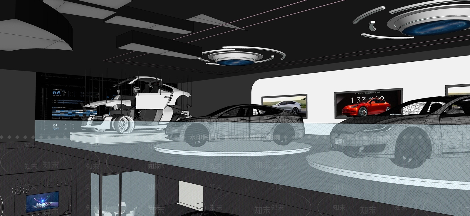 现代汽车4S店SU模型下载【ID:1188103726】