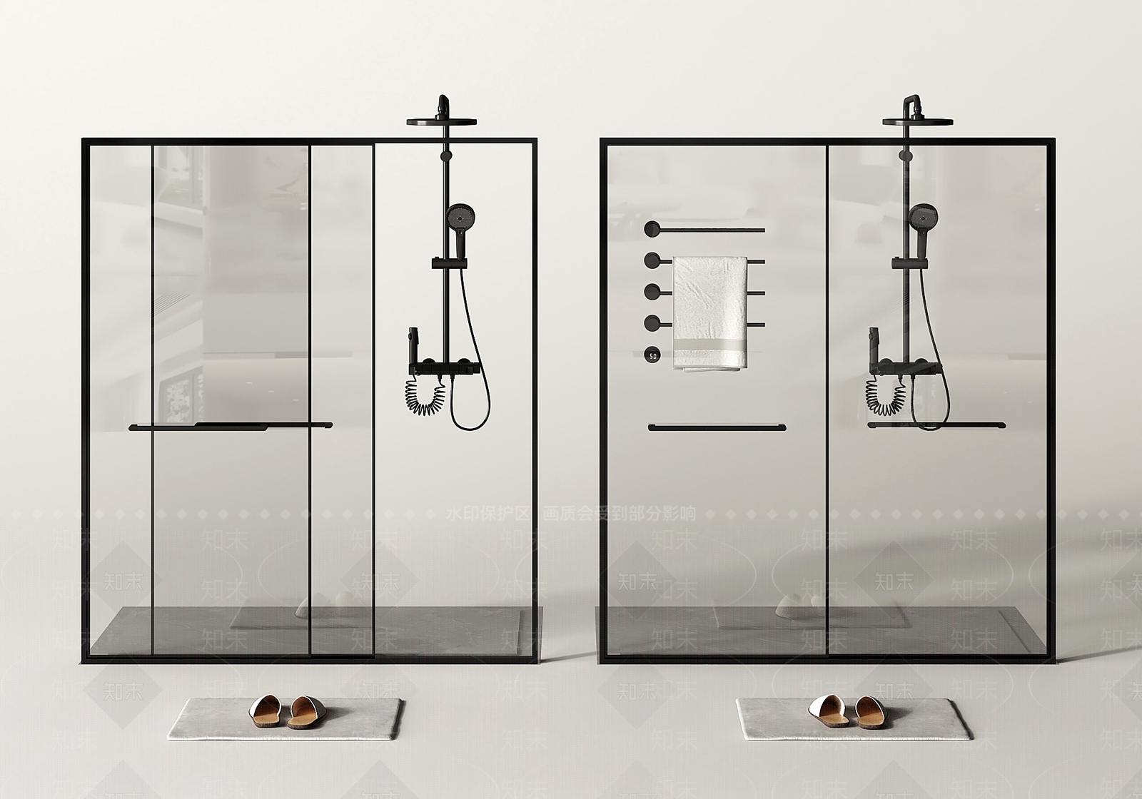 淋浴房3D模型下载【ID:1188106526】