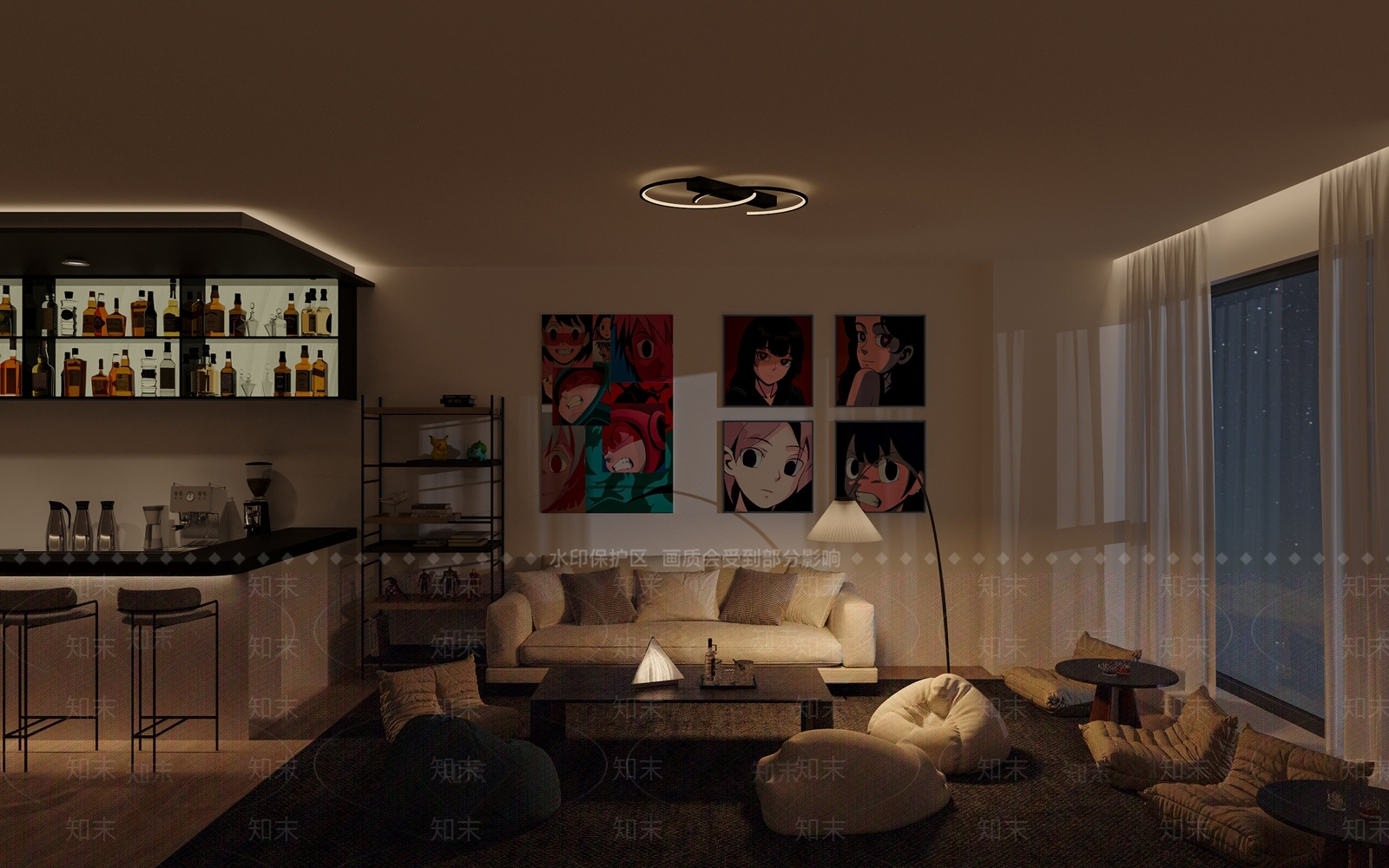 吧台酒馆3D模型下载【ID:1227463591】