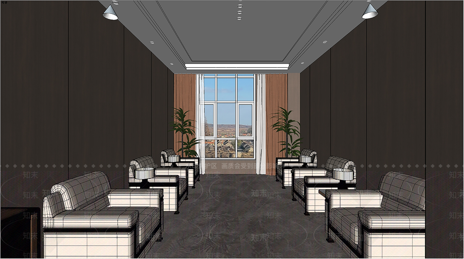 现代其他办公区域SU模型下载【ID:1188113183】