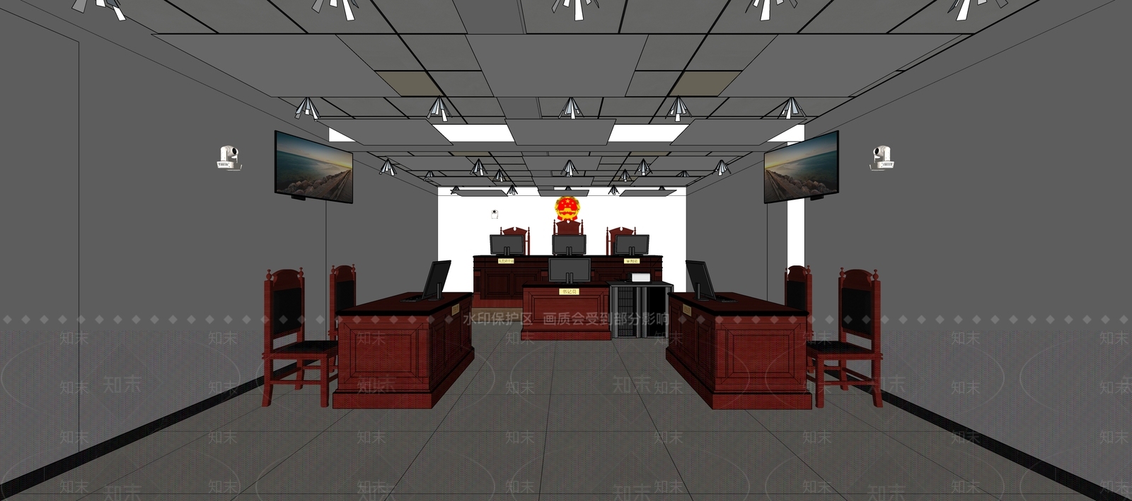 现代其他办公区域SU模型下载【ID:1188113424】