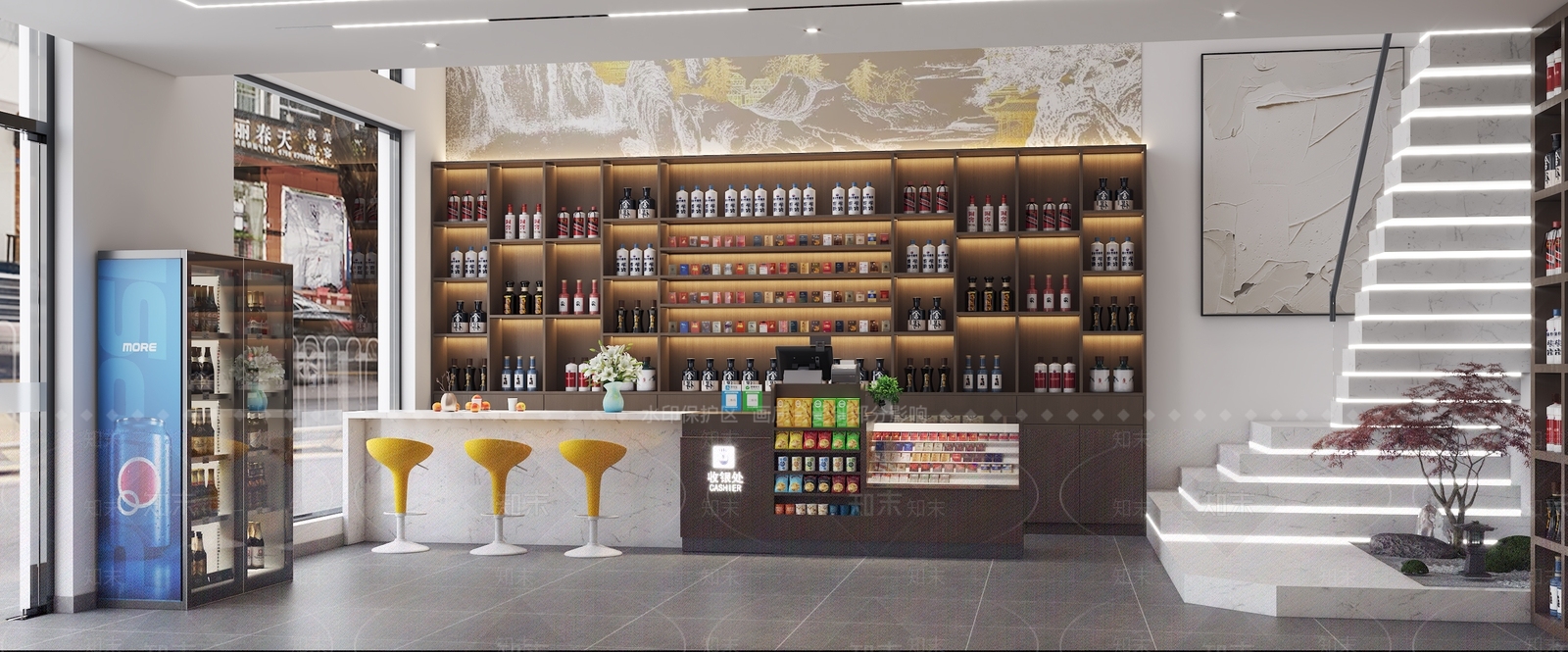 现代烟酒店3D模型下载【ID:1188115327】