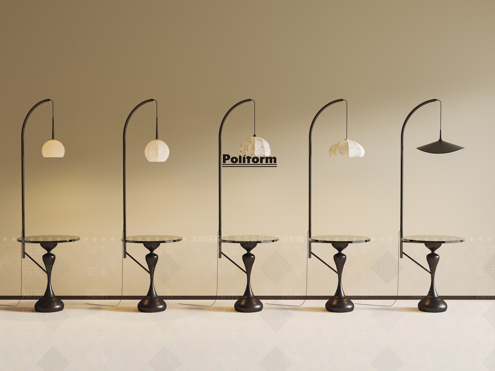 法式中古落地灯SU模型下载【ID:1188121815】