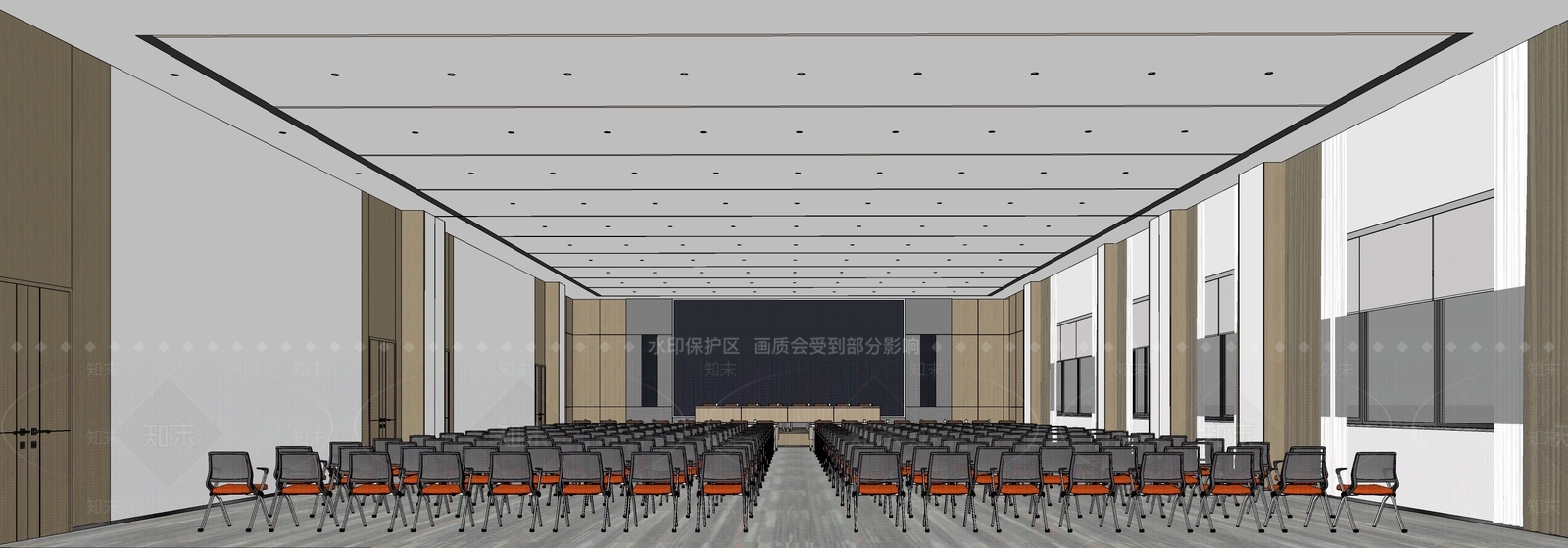 现代简约会议室SU模型下载【ID:1188122262】