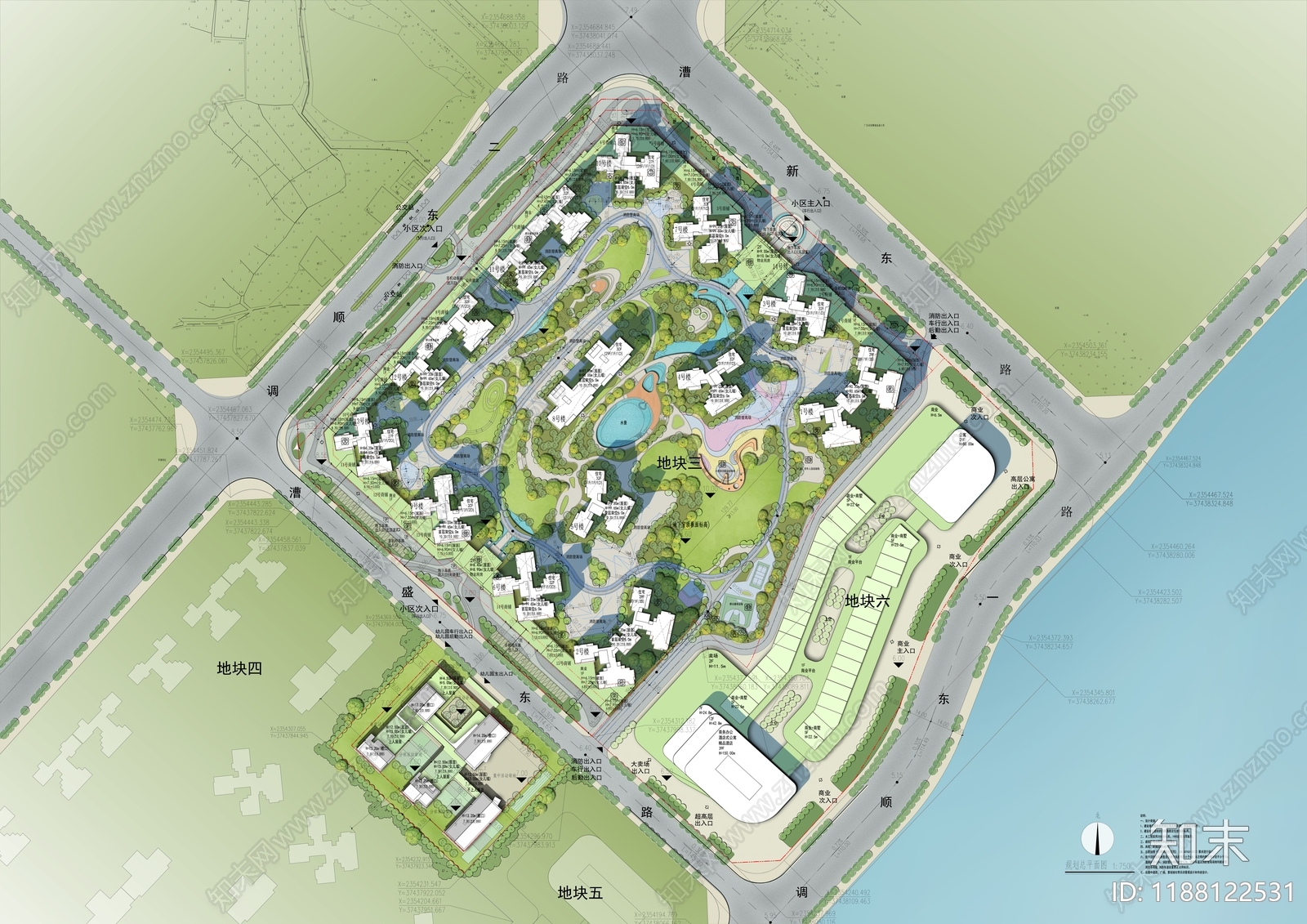 居住区规划施工图下载【ID:1188122531】