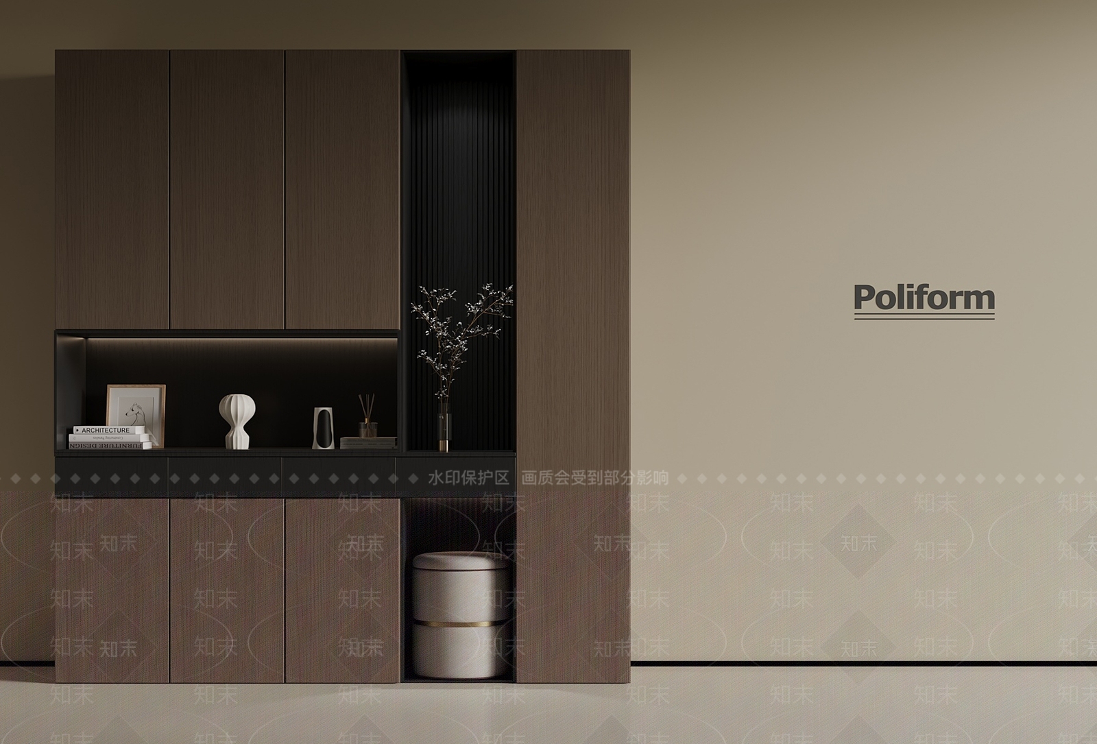 现代意式鞋柜SU模型下载【ID:1188122964】