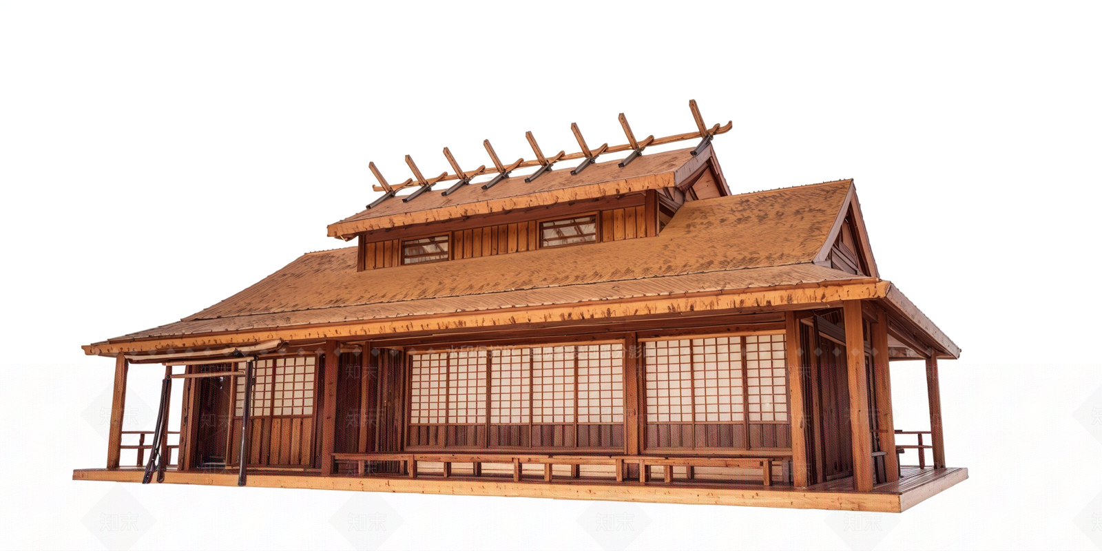 中式木屋SU模型下载【ID:1188124284】