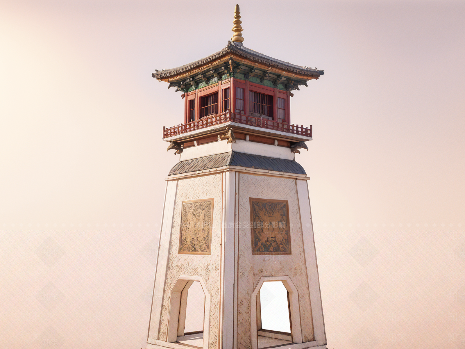 中式古建筑SU模型下载【ID:1188125225】