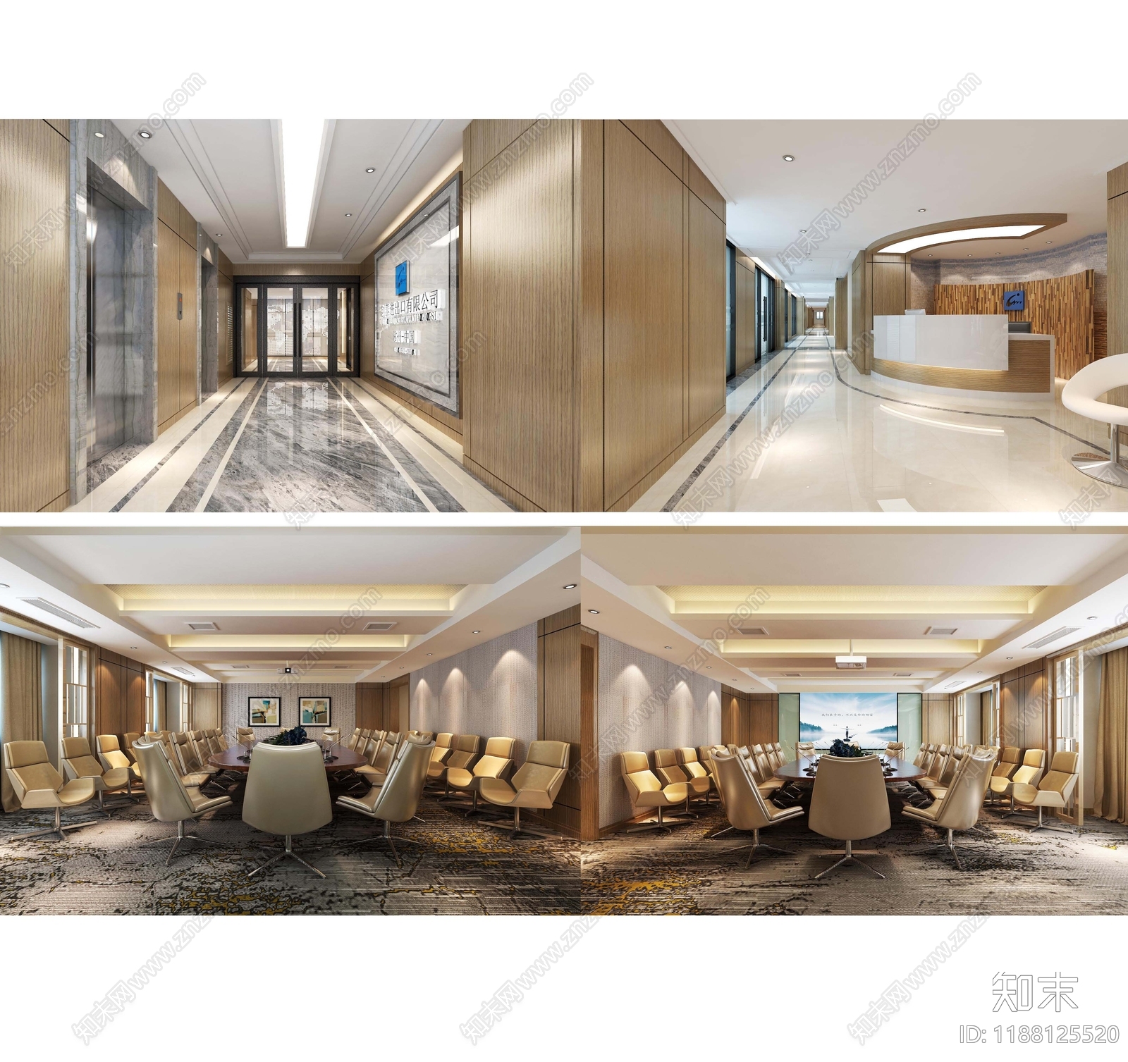 现代整体办公空间cad施工图下载【ID:1188125520】
