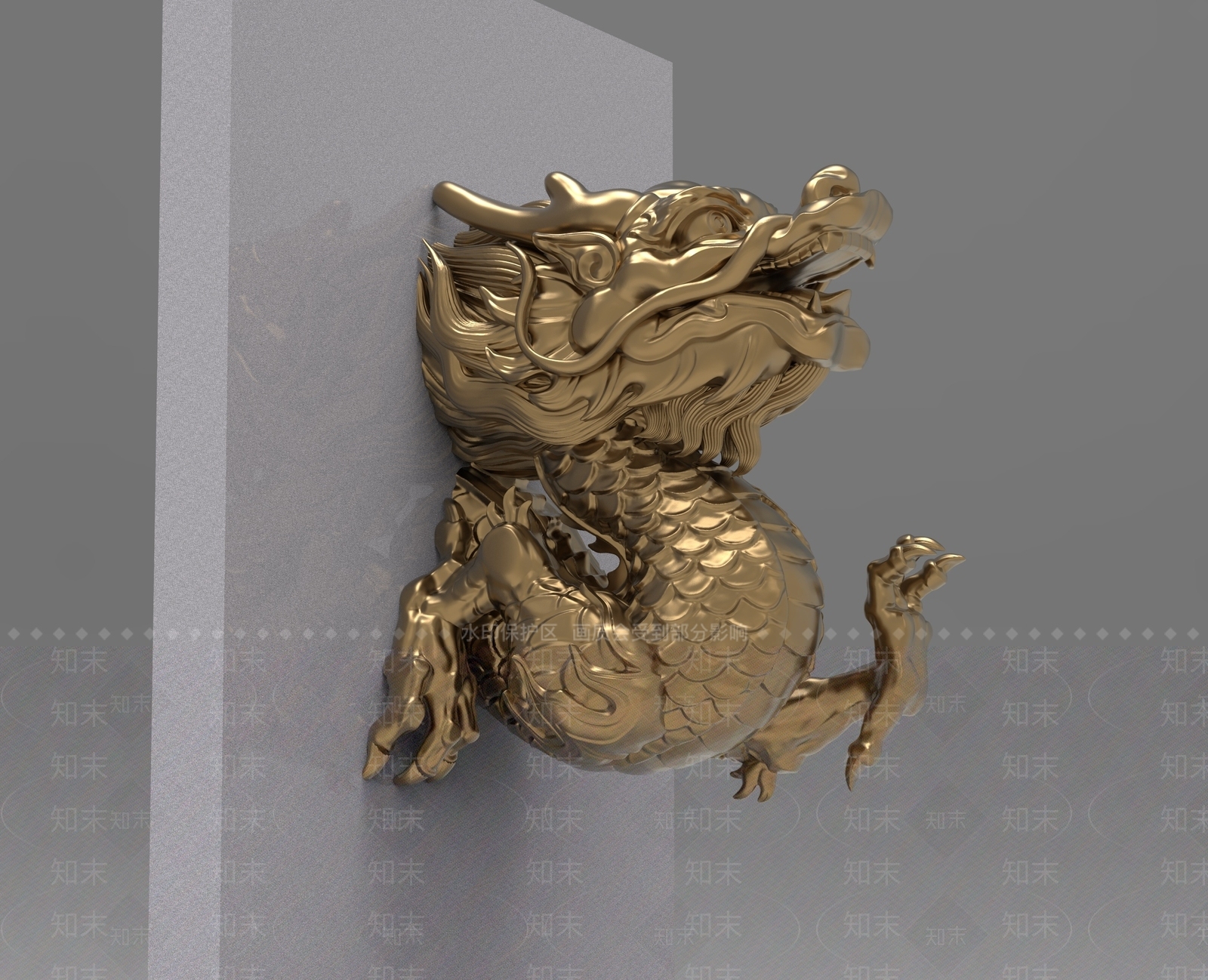 中式禅意景观雕塑3D模型下载【ID:1188134696】