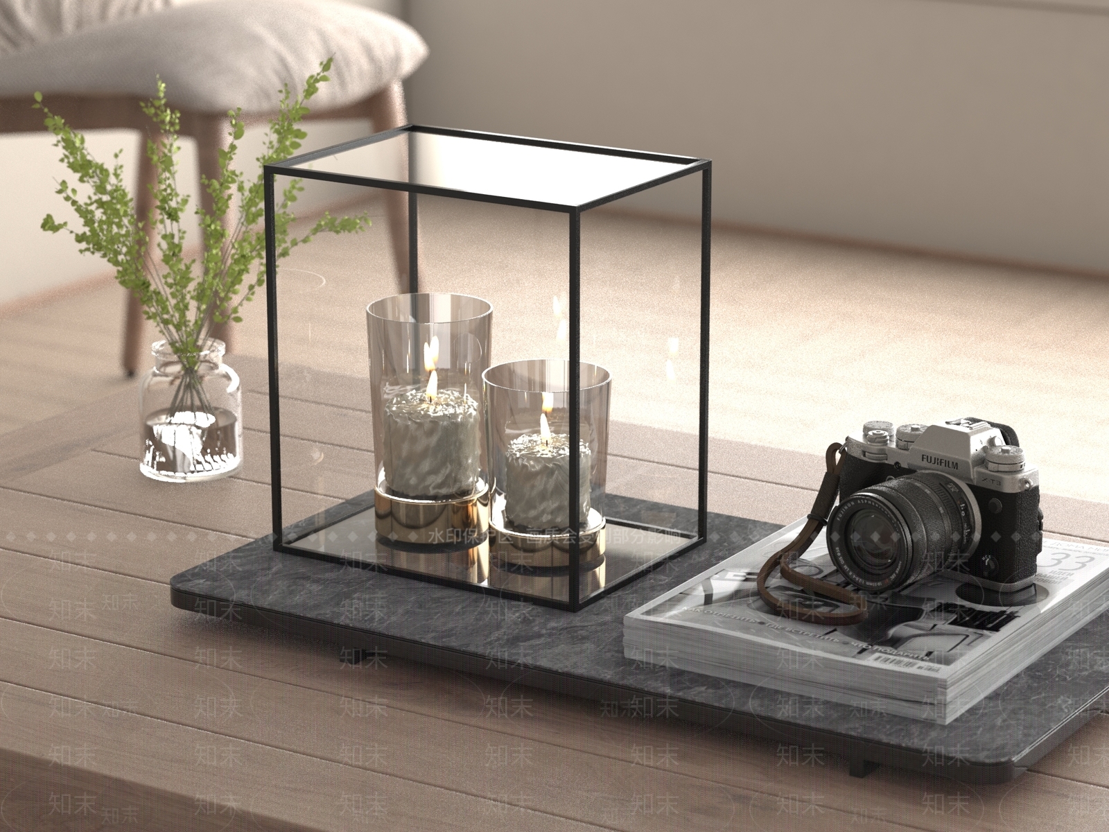 现代摆件组合3D模型下载【ID:1188126687】