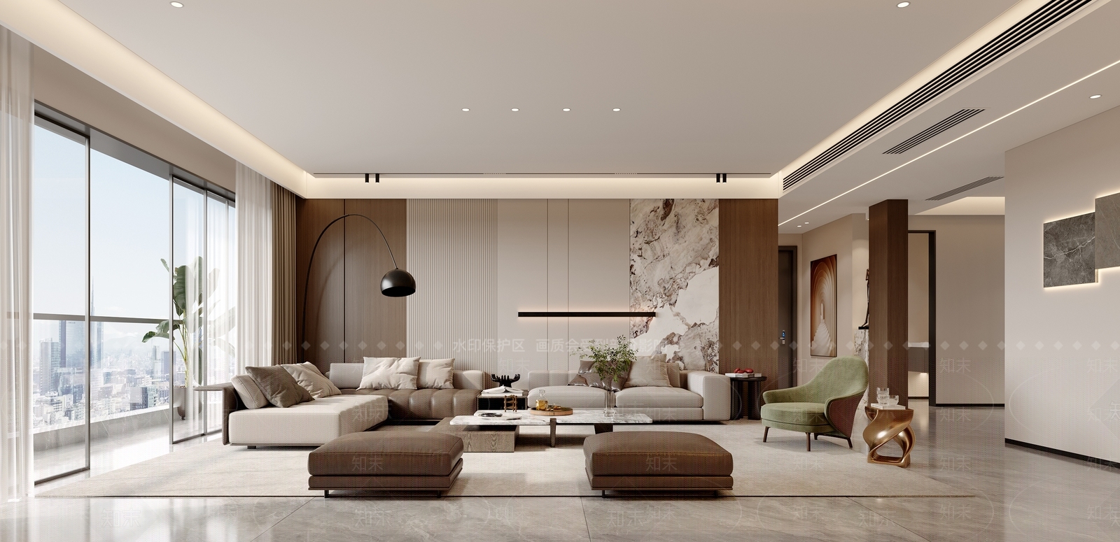 现代酒店走廊3D模型下载【ID:1215052181】