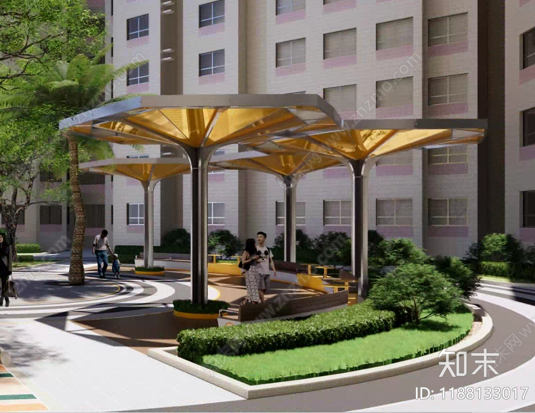 现代亭子施工图下载【ID:1188133017】