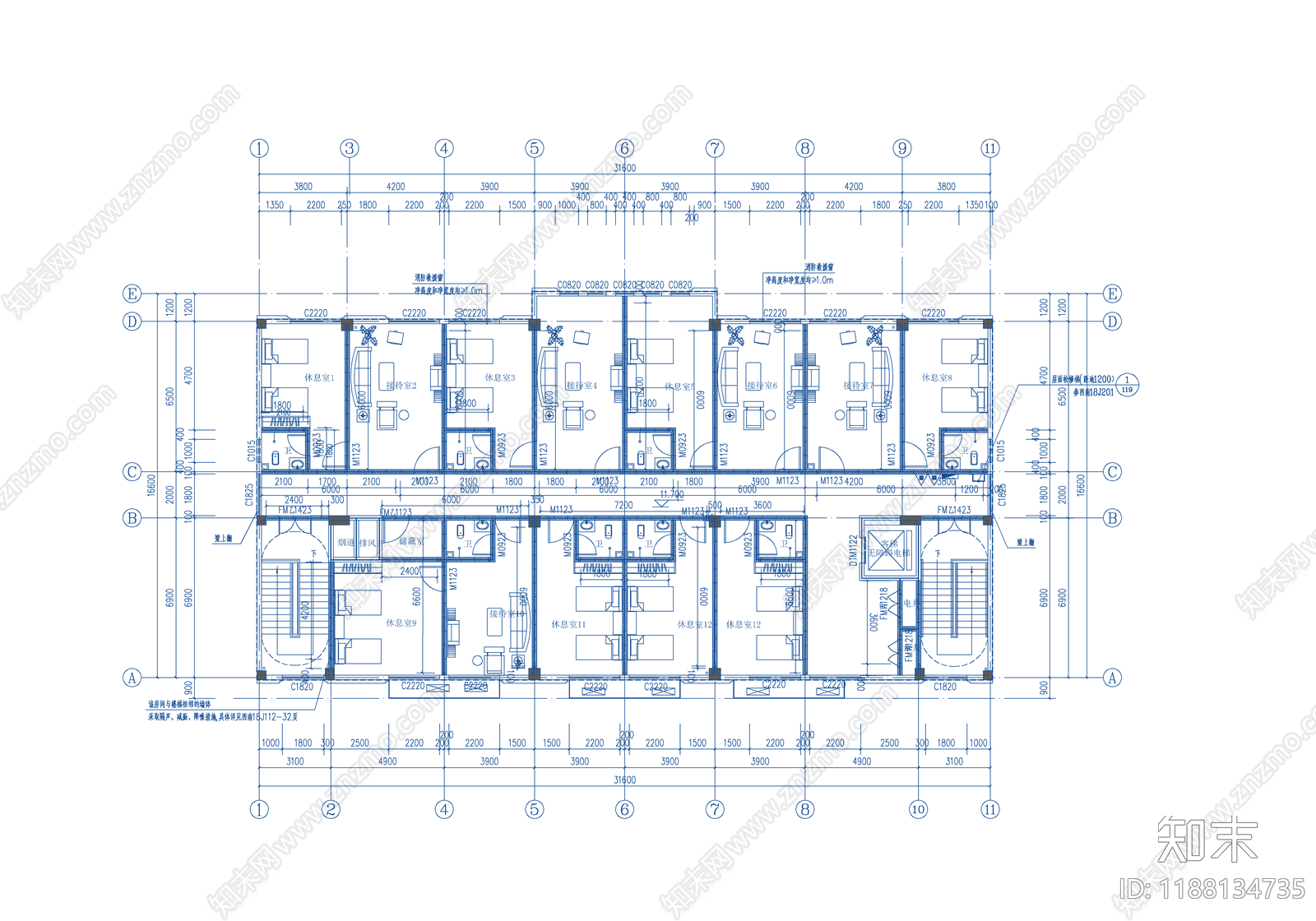 现代其他公共建筑cad施工图下载【ID:1188134735】