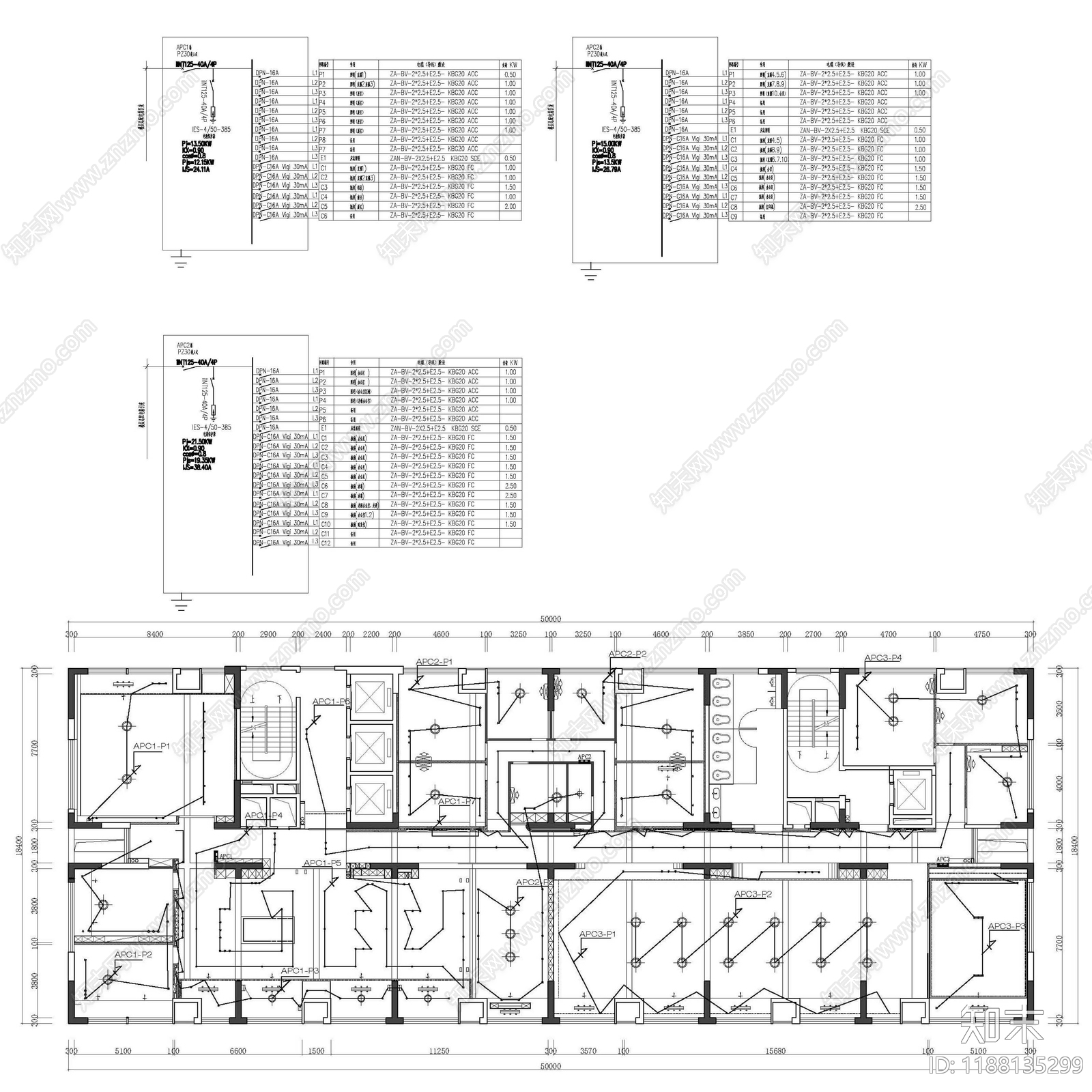 现代开放办公室cad施工图下载【ID:1188135299】