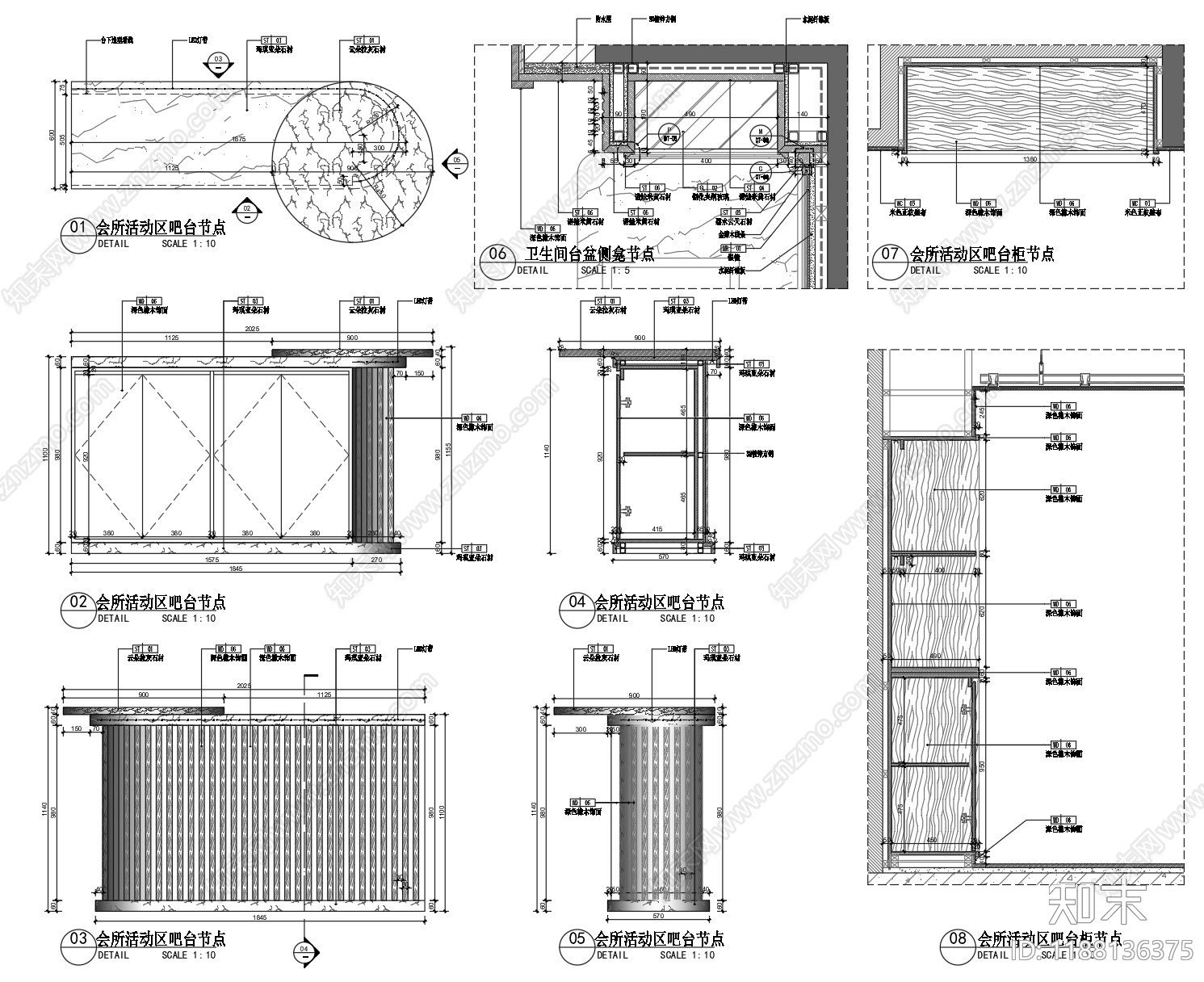 中式新中式其他商业空间cad施工图下载【ID:1188136375】