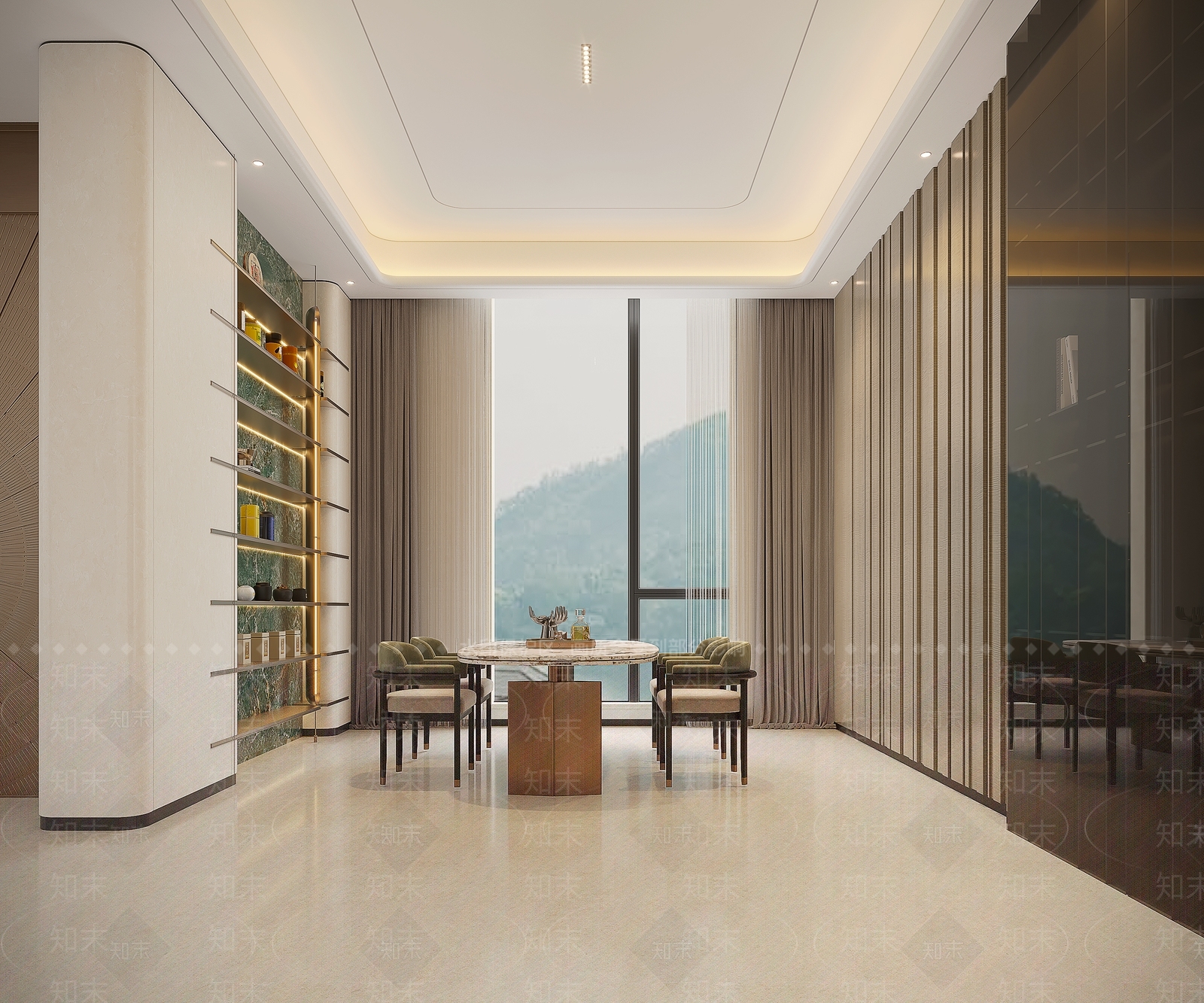 现代轻奢茶室3D模型下载【ID:1188136274】