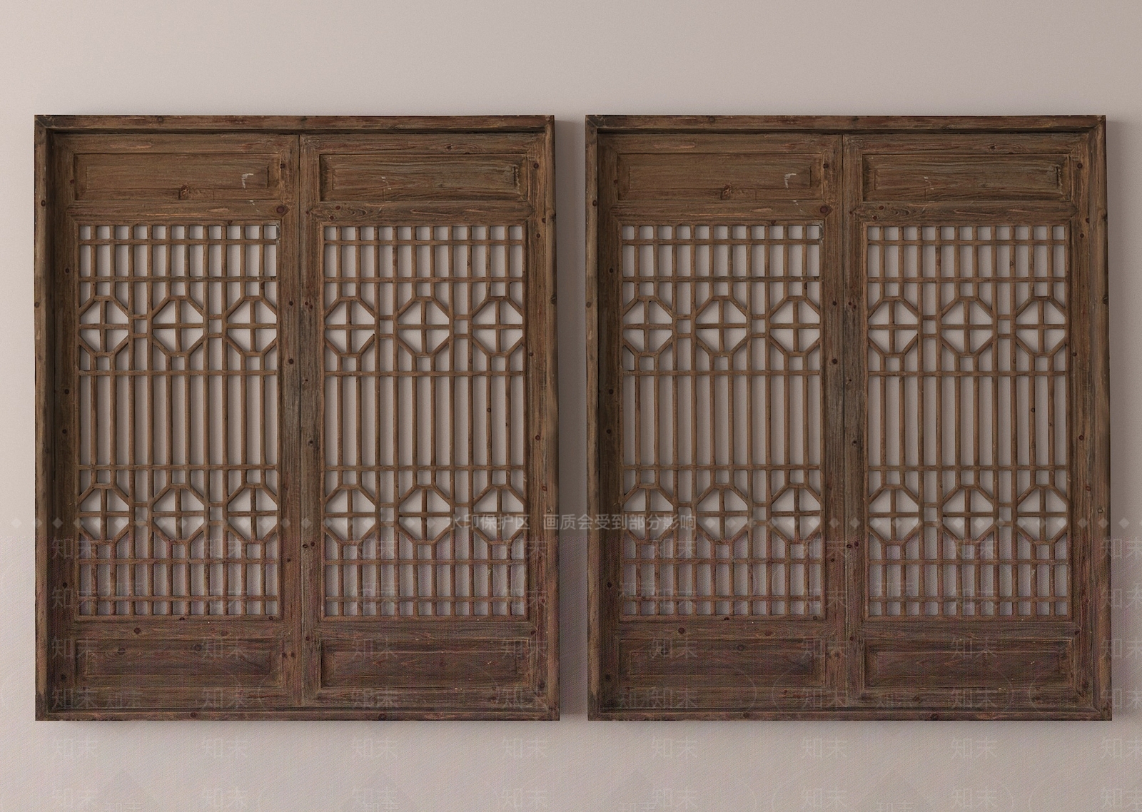 中式镂花窗SU模型下载【ID:1188139456】