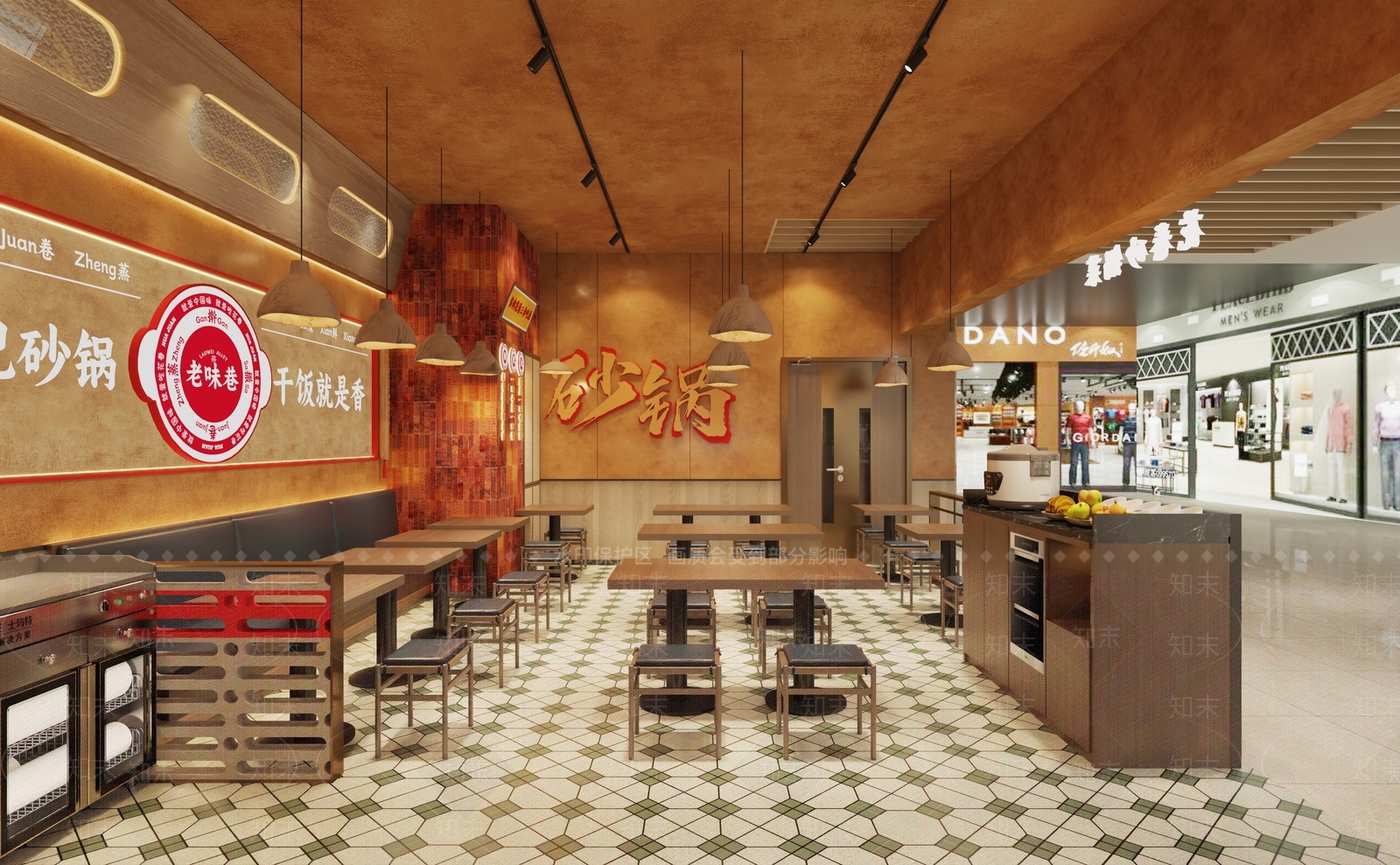 新中式火锅店3D模型下载【ID:1215052379】