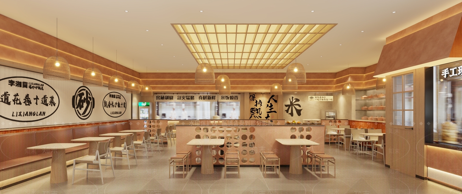 现代新中式火锅店3D模型下载【ID:1188140531】