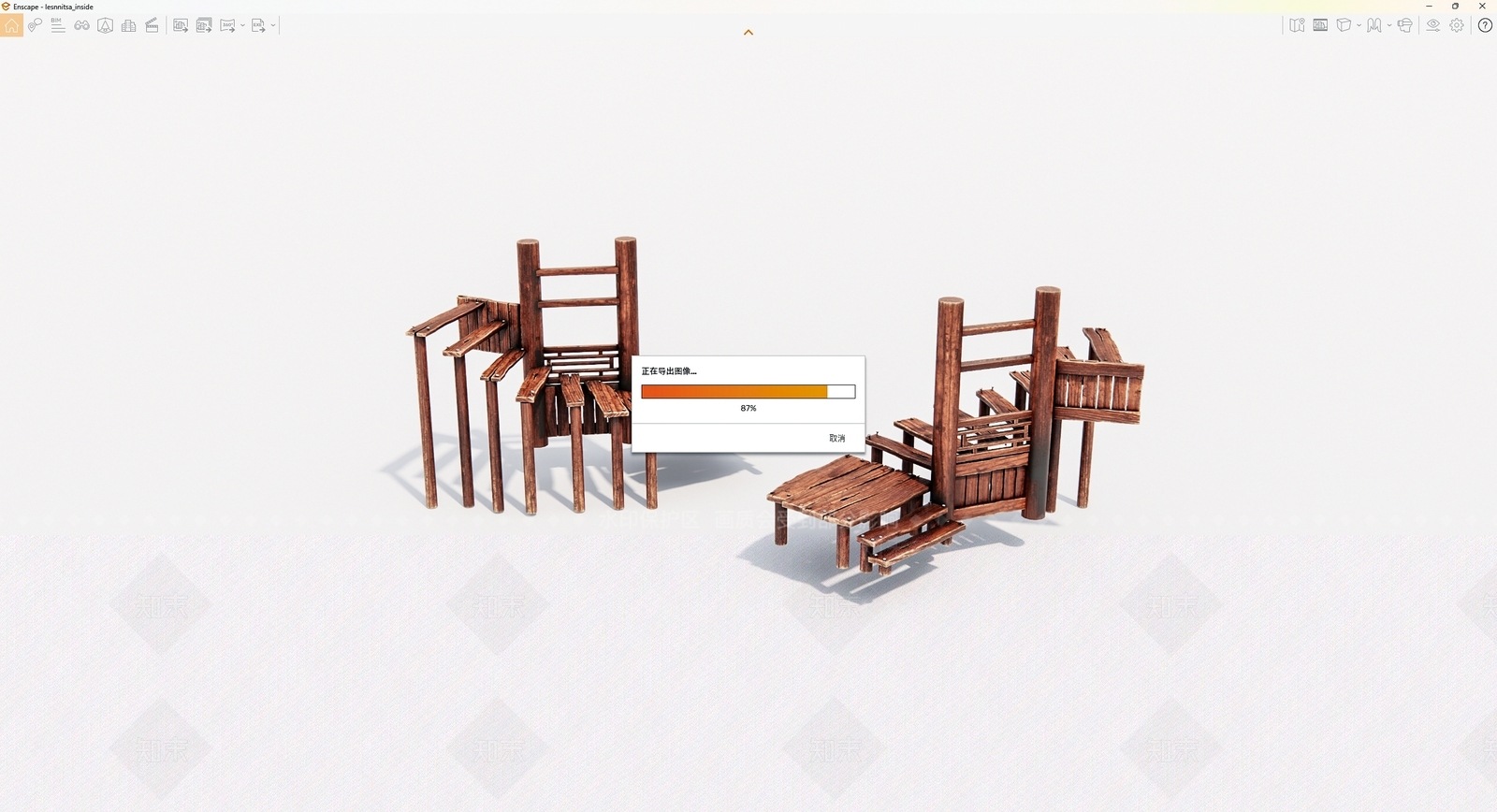 现代旋转楼梯SU模型下载【ID:1188141836】